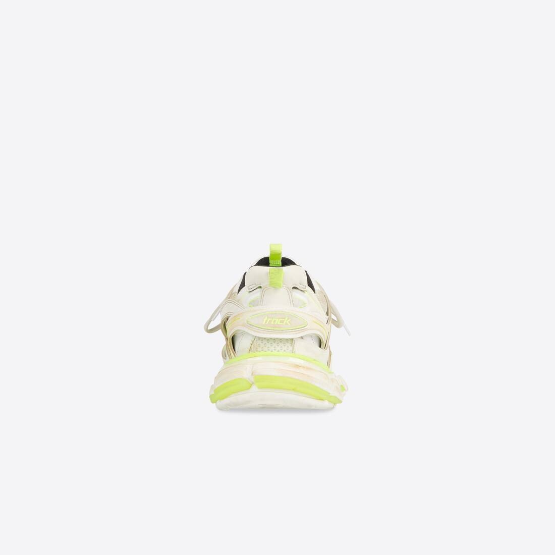 Men's Track Sneaker Worn Out in White/fluo Yellow - 2