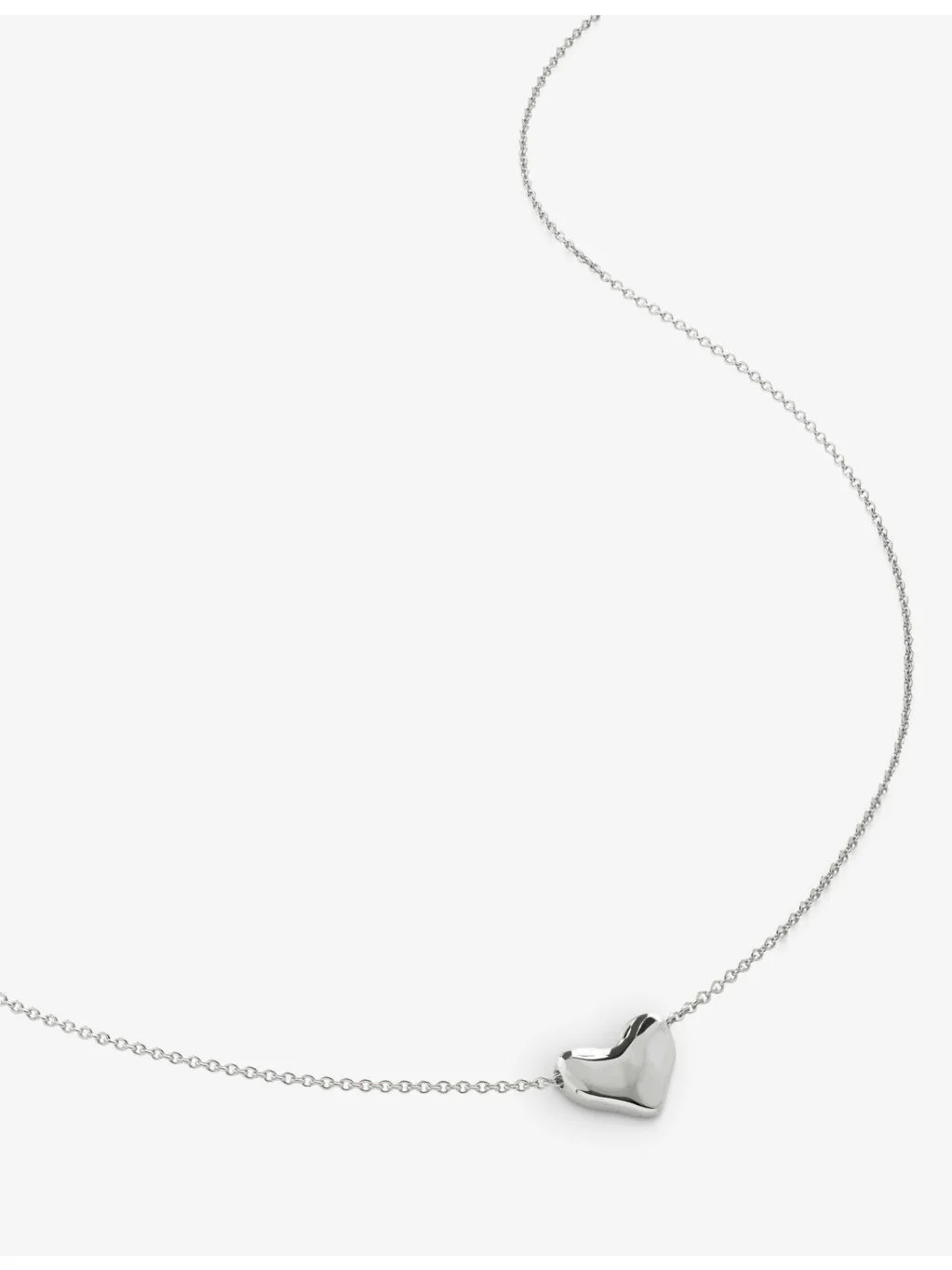 Heart-charm sterling-silver pendant necklace - 1