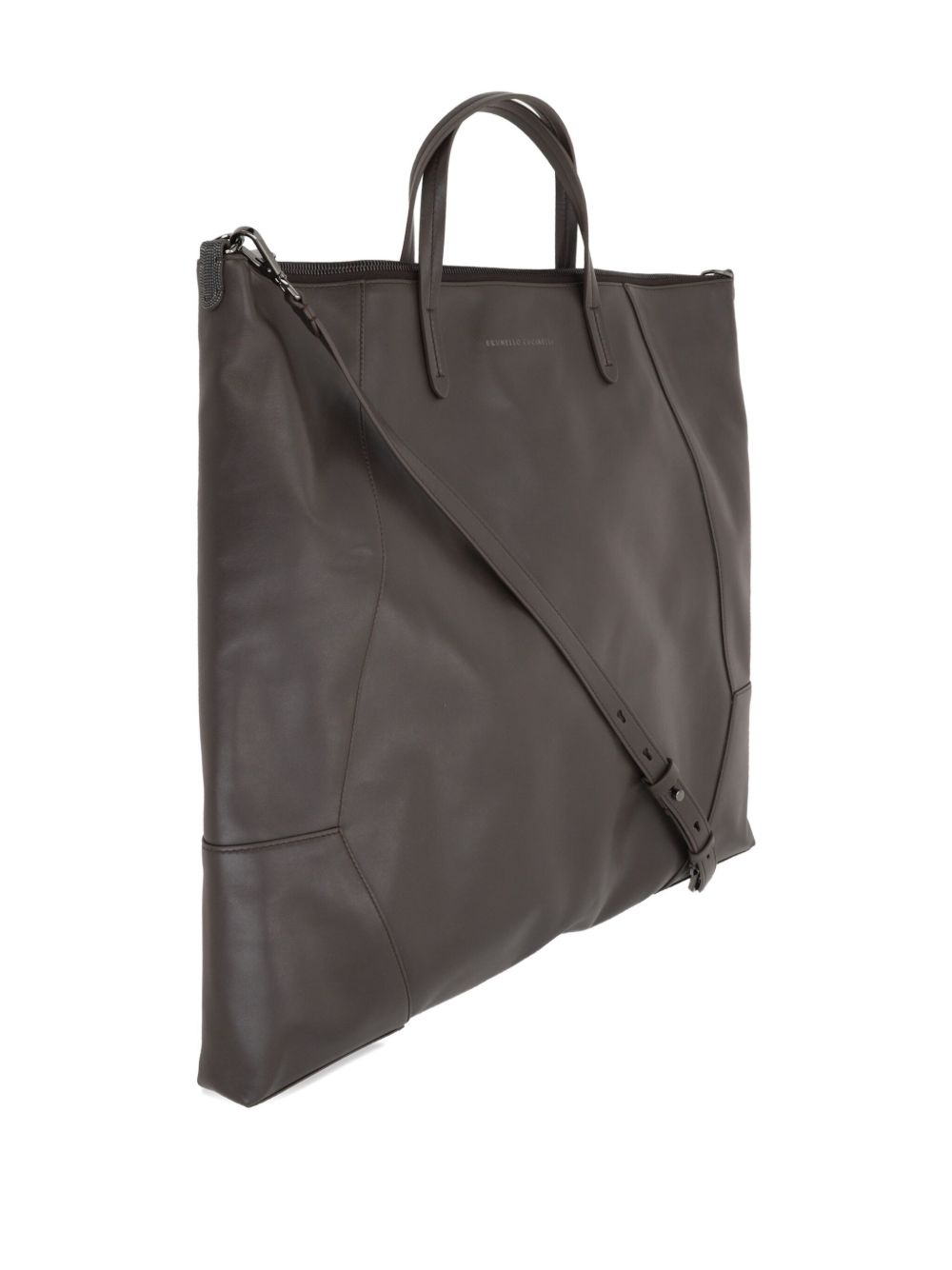 large Duo leather panelled tote bag - 3