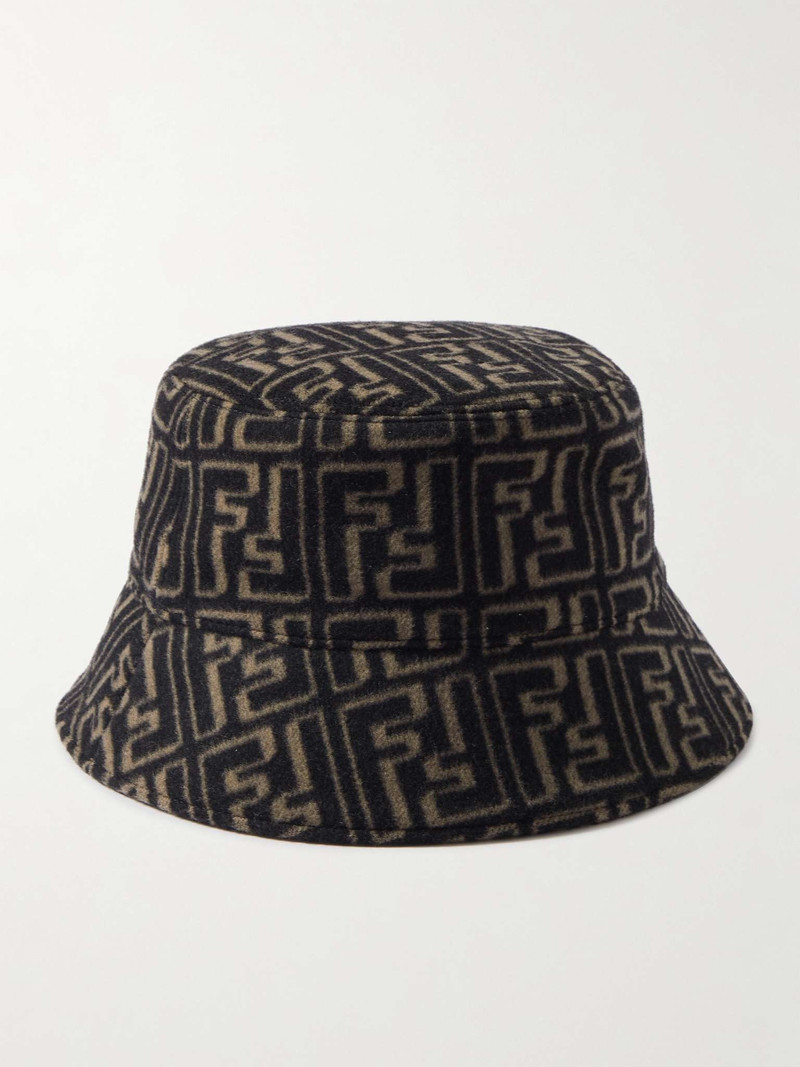 Logo-Jacquard Wool and Silk-Blend Felt Bucket Hat 3