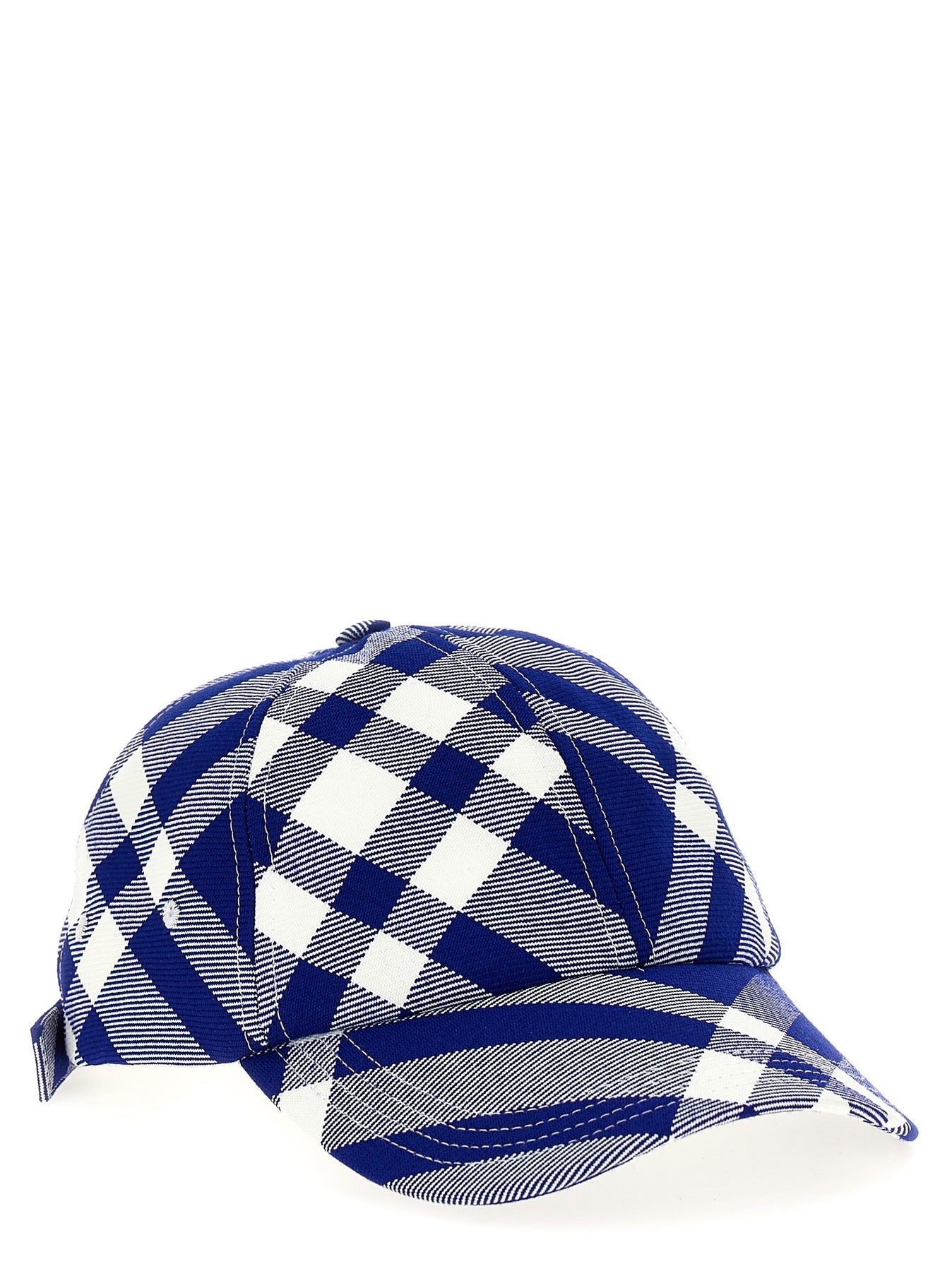 Check Cap Hats Blue - 2