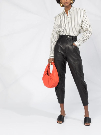 Isabel Marant Xiamao high-waisted leather trousers outlook