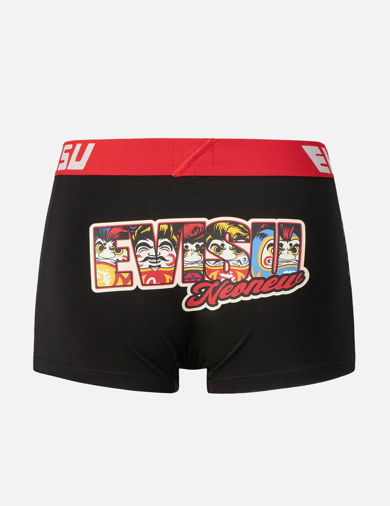 DARUMA-PATTERN LOGO PRINT TRUNKS 1