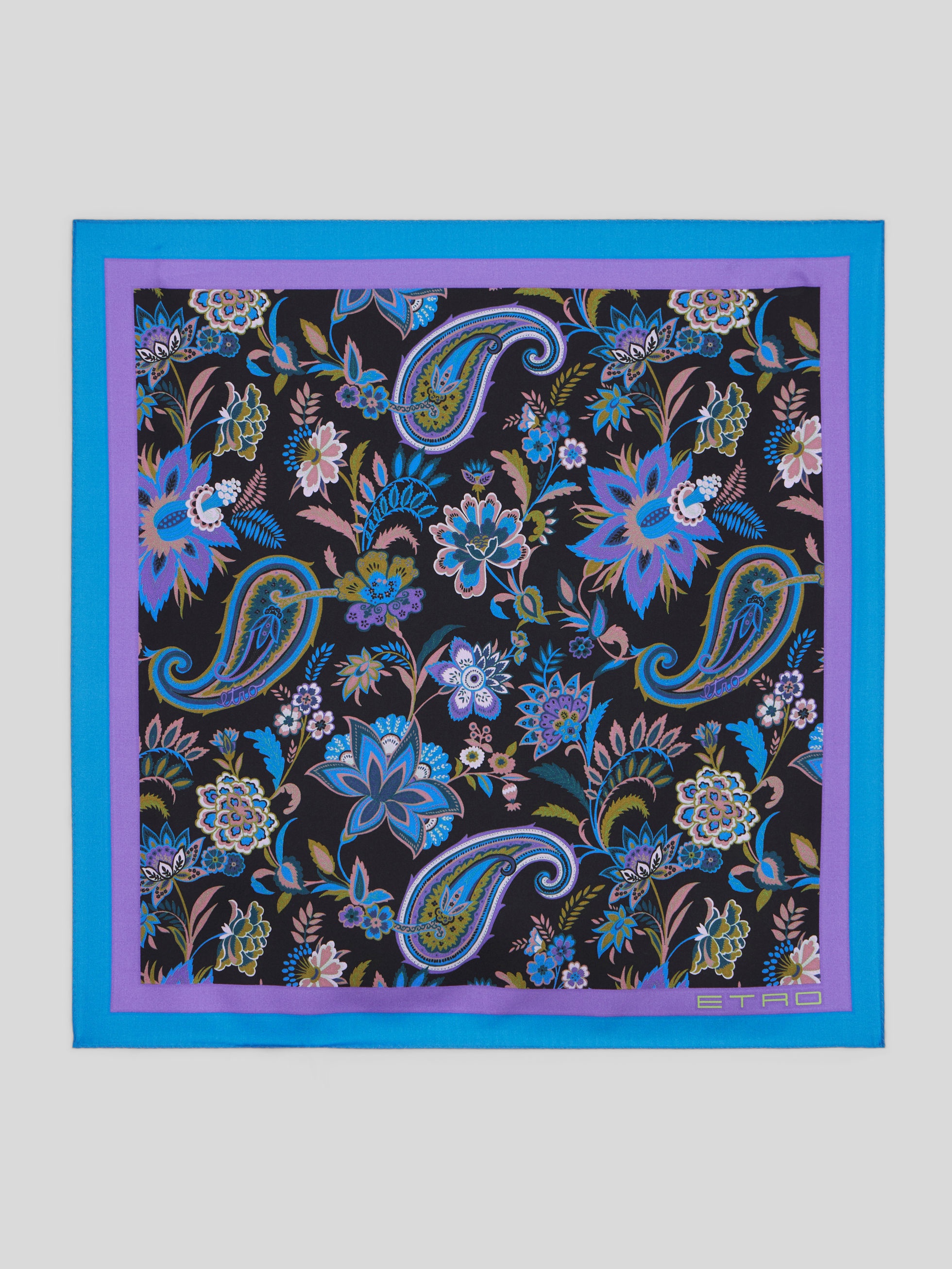 FLORAL PAISLEY POCKET SQUARE - 1
