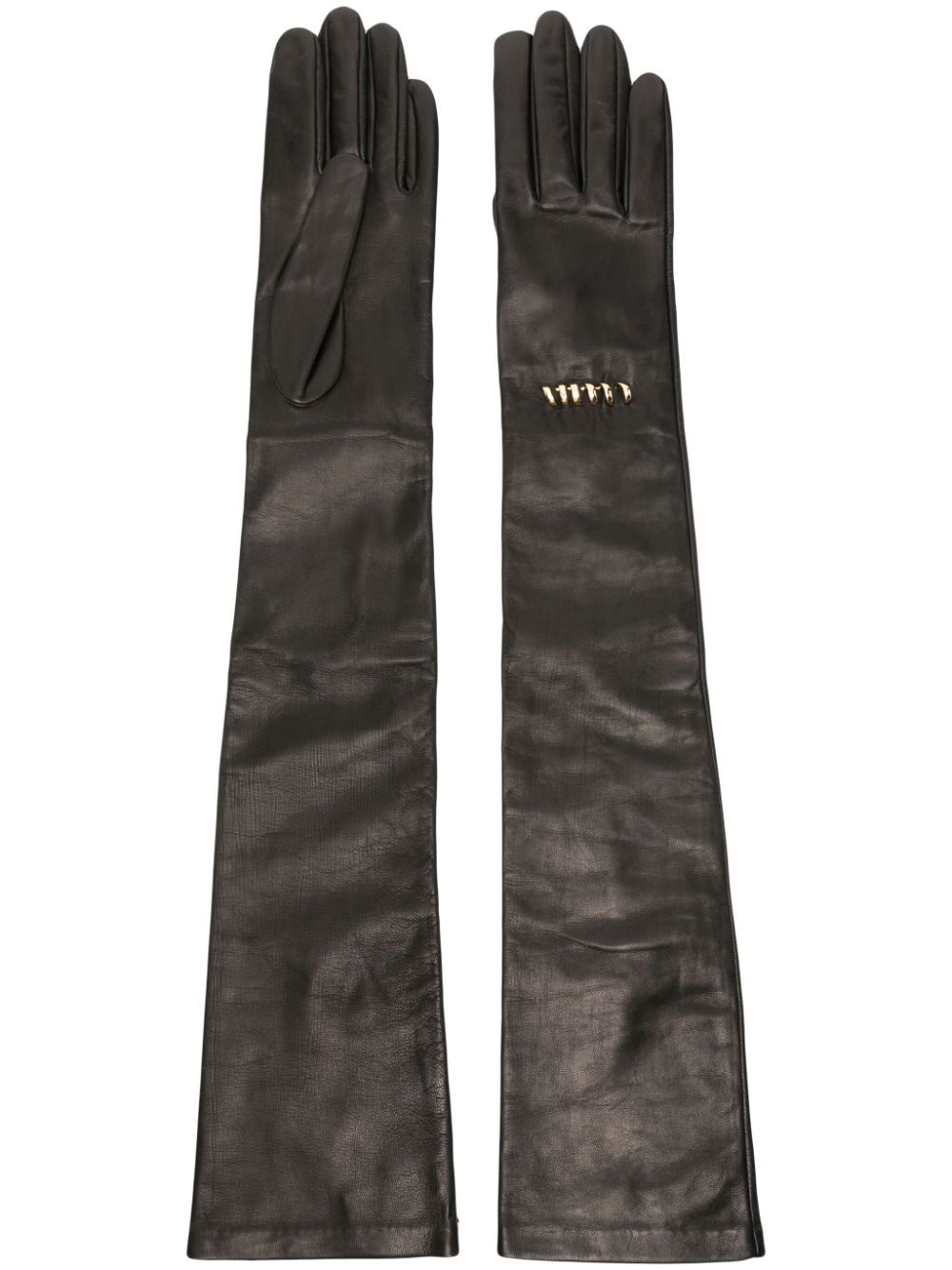 Melodie elbow-length leather gloves - 1