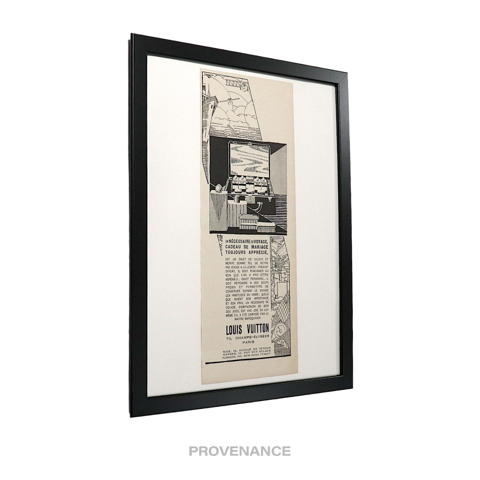 Louis Vuitton Antique Vintage Newsprint Ad - Travel Vanity Case - 3