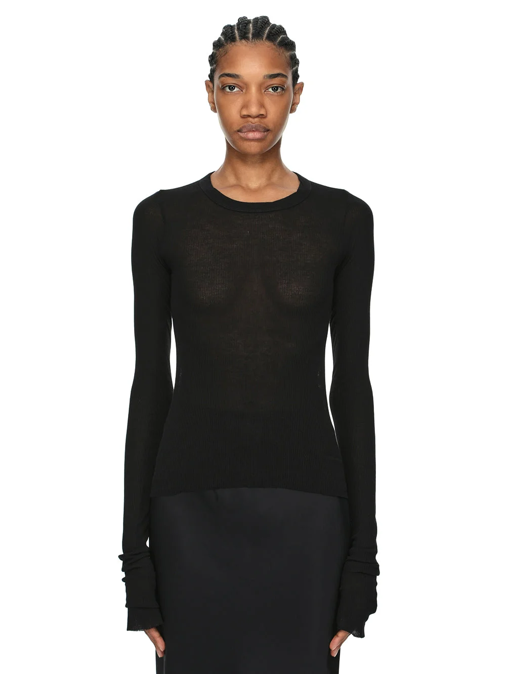 CROPPED RIB LS T - 1