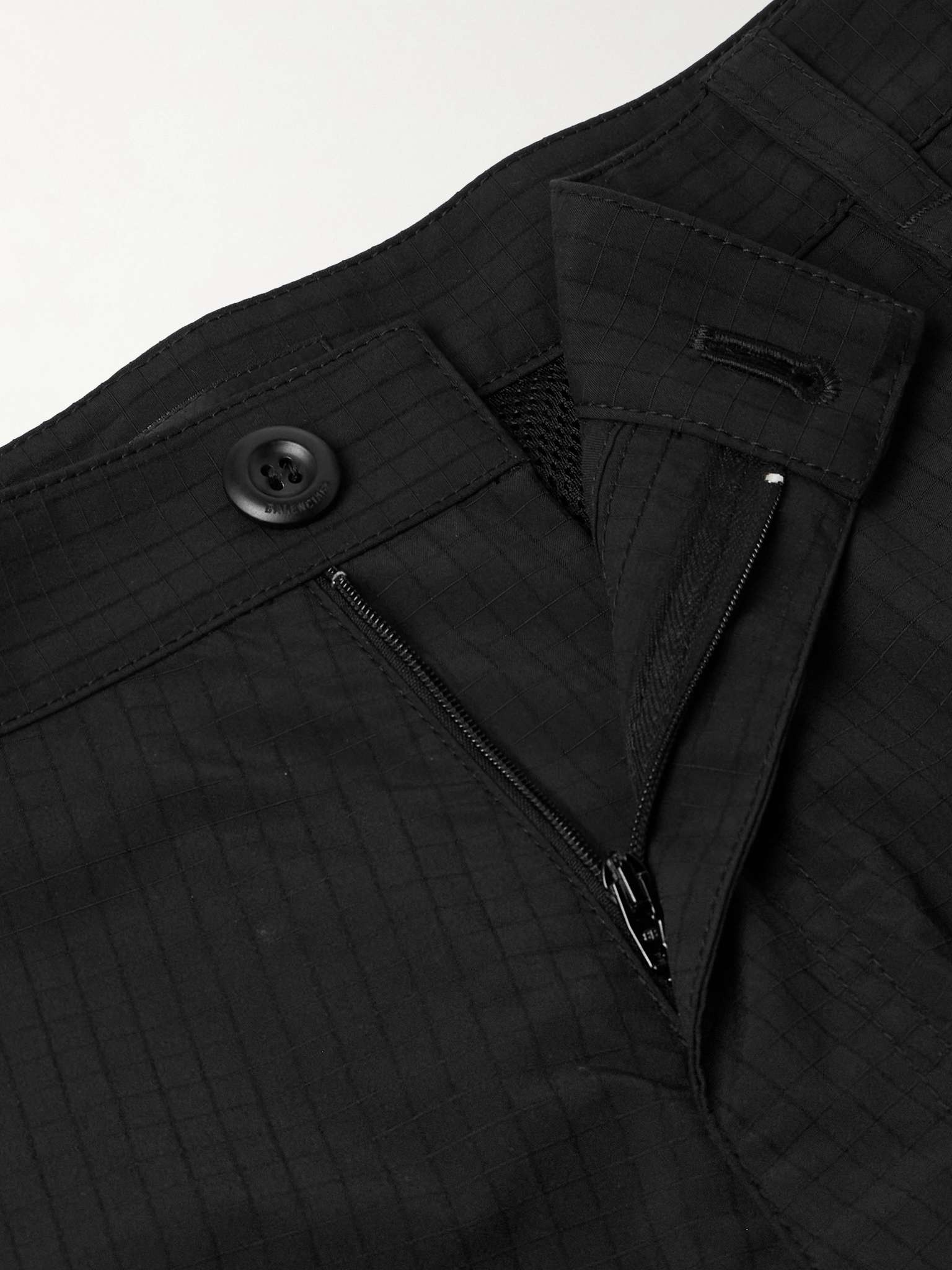 Wide-Leg Logo-Embroidered Ripstop Cargo Trousers - 3