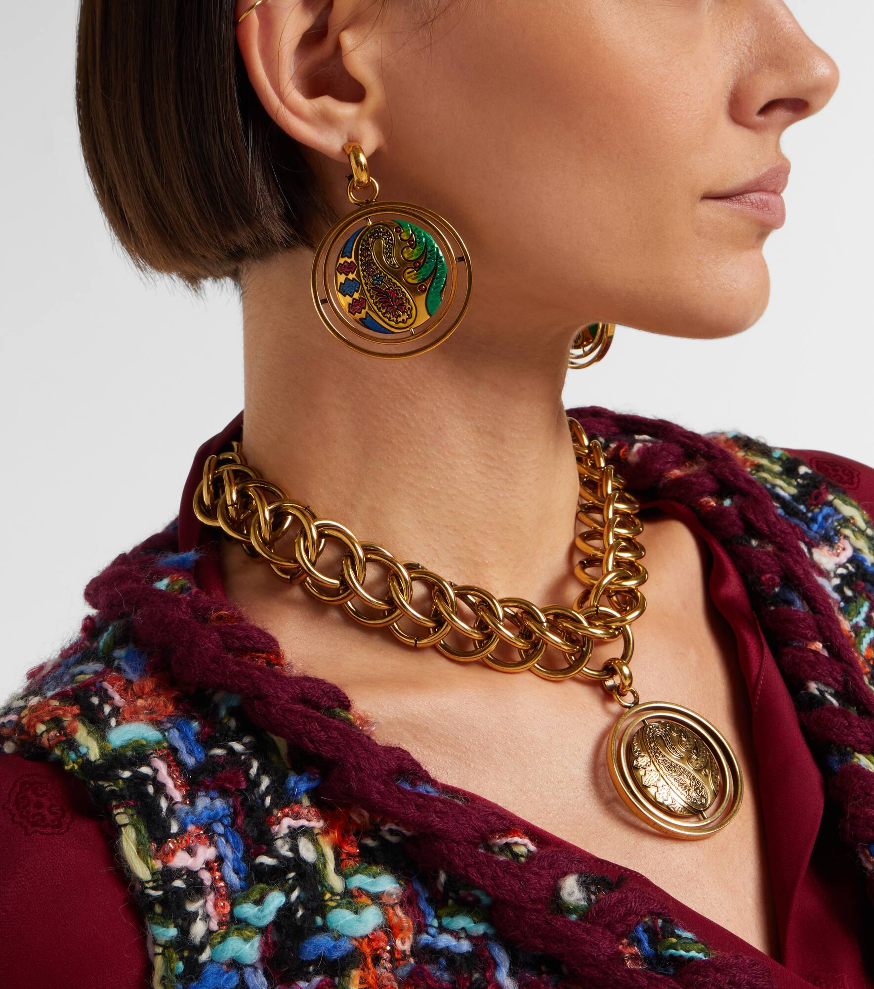 Paisley drop earrings - 3
