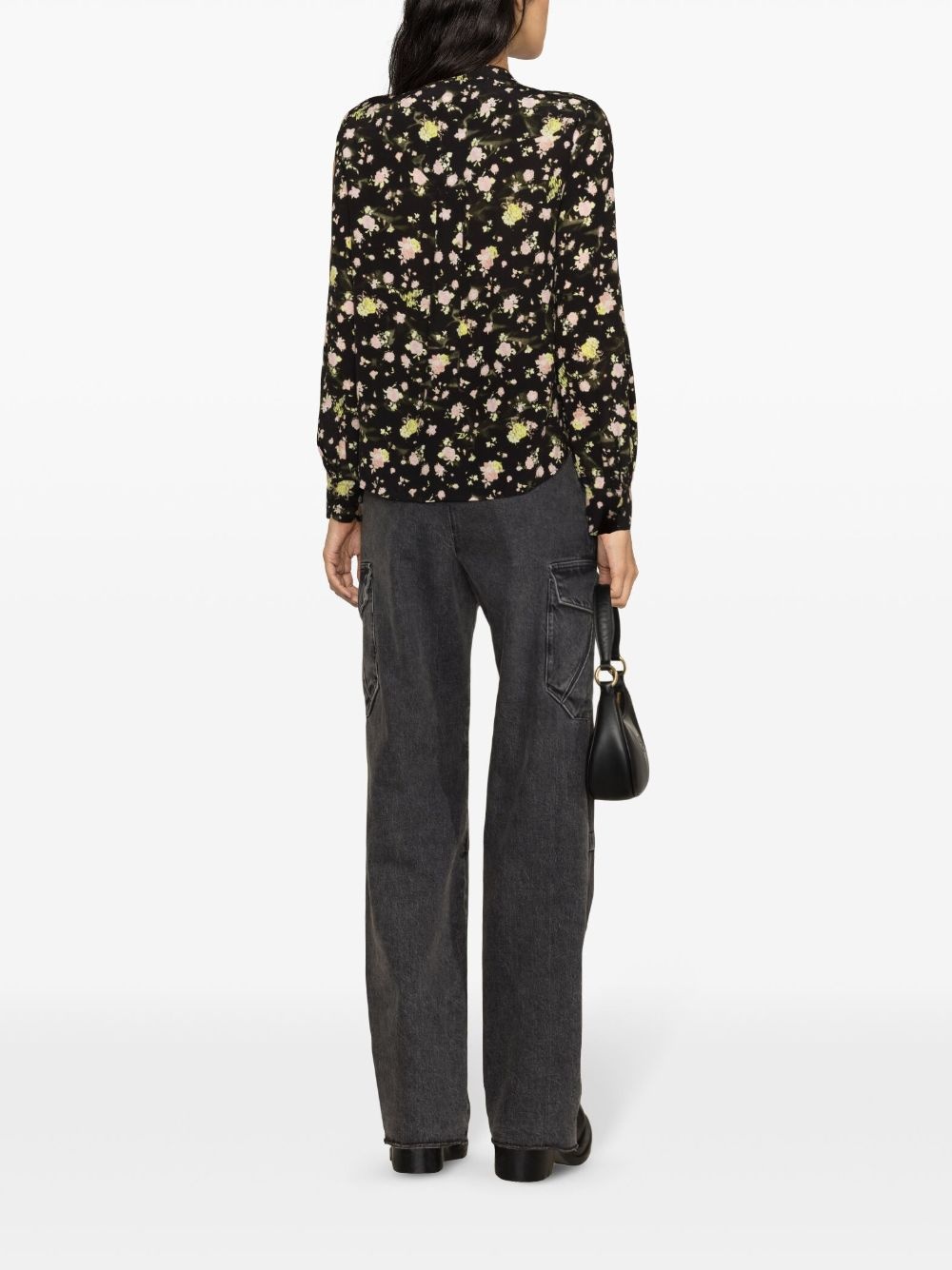 floral-print crepe blouse - 4