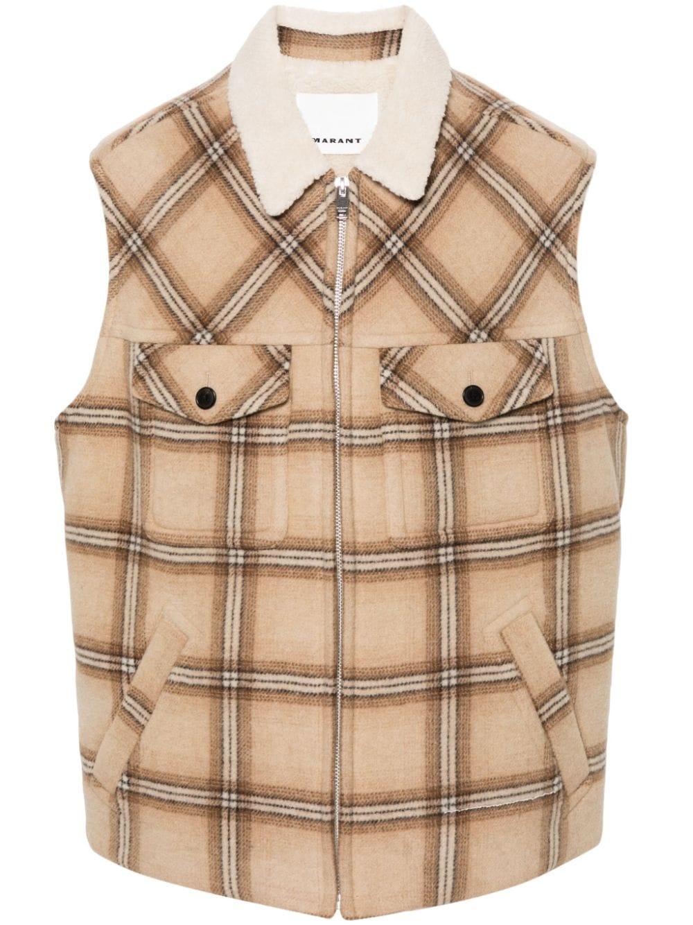 Kiran plaid-check gilet - 1