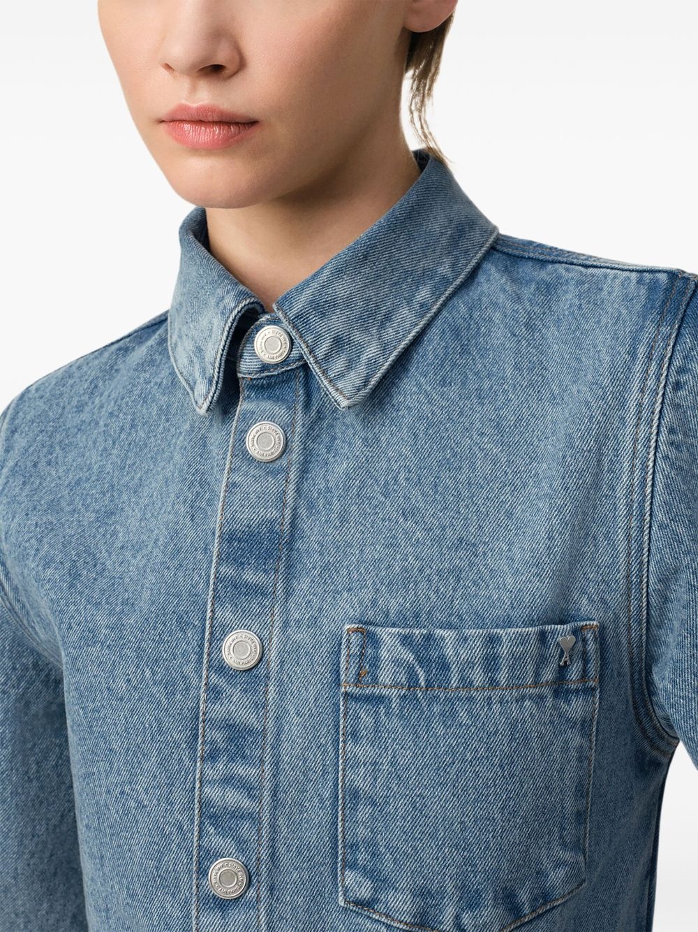 denim shirtdress - 6