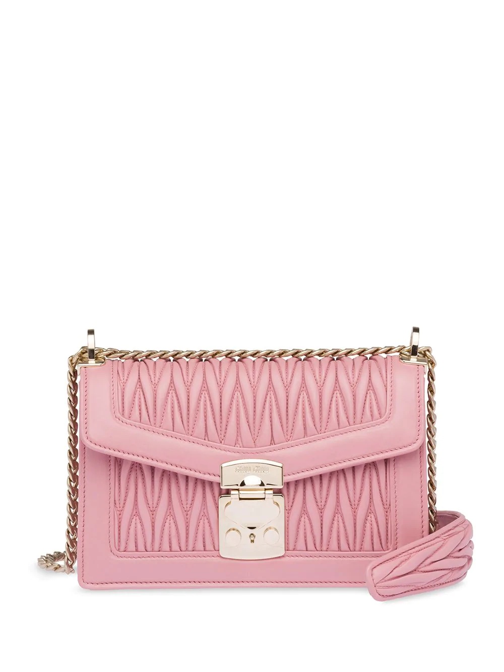 Miu Confidential matelassé leather shoulder bag - 1