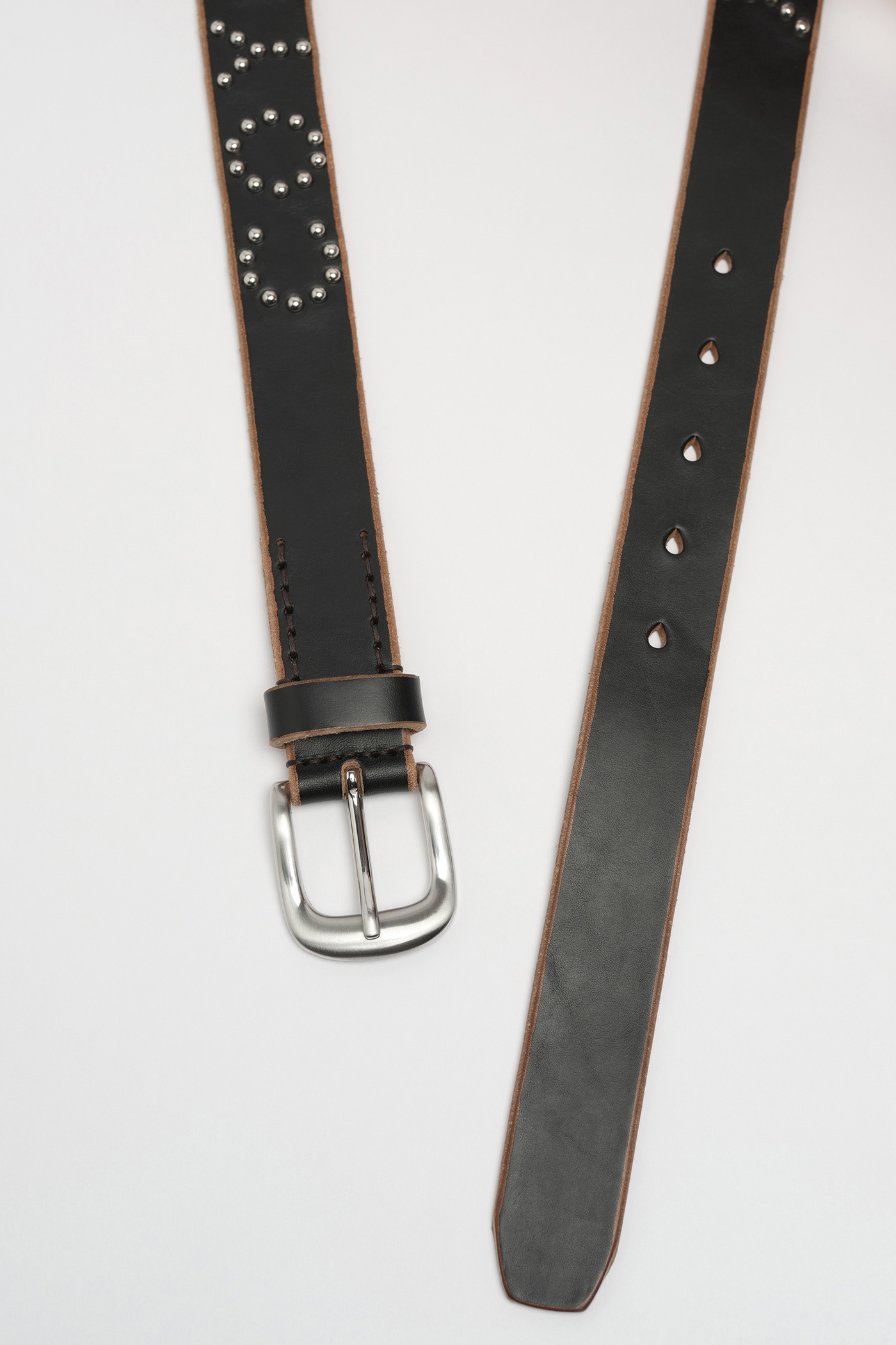 3 Cm Coyboy Belt in Black Leather - 3