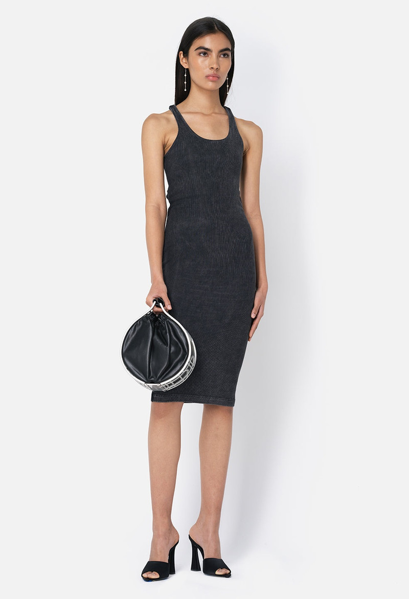 MINERAL WASH GEMINI RIB BANDEAU DRESS 3