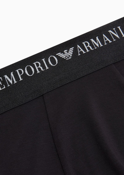 EMPORIO ARMANI Soft modal boxer briefs with logo waist outlook