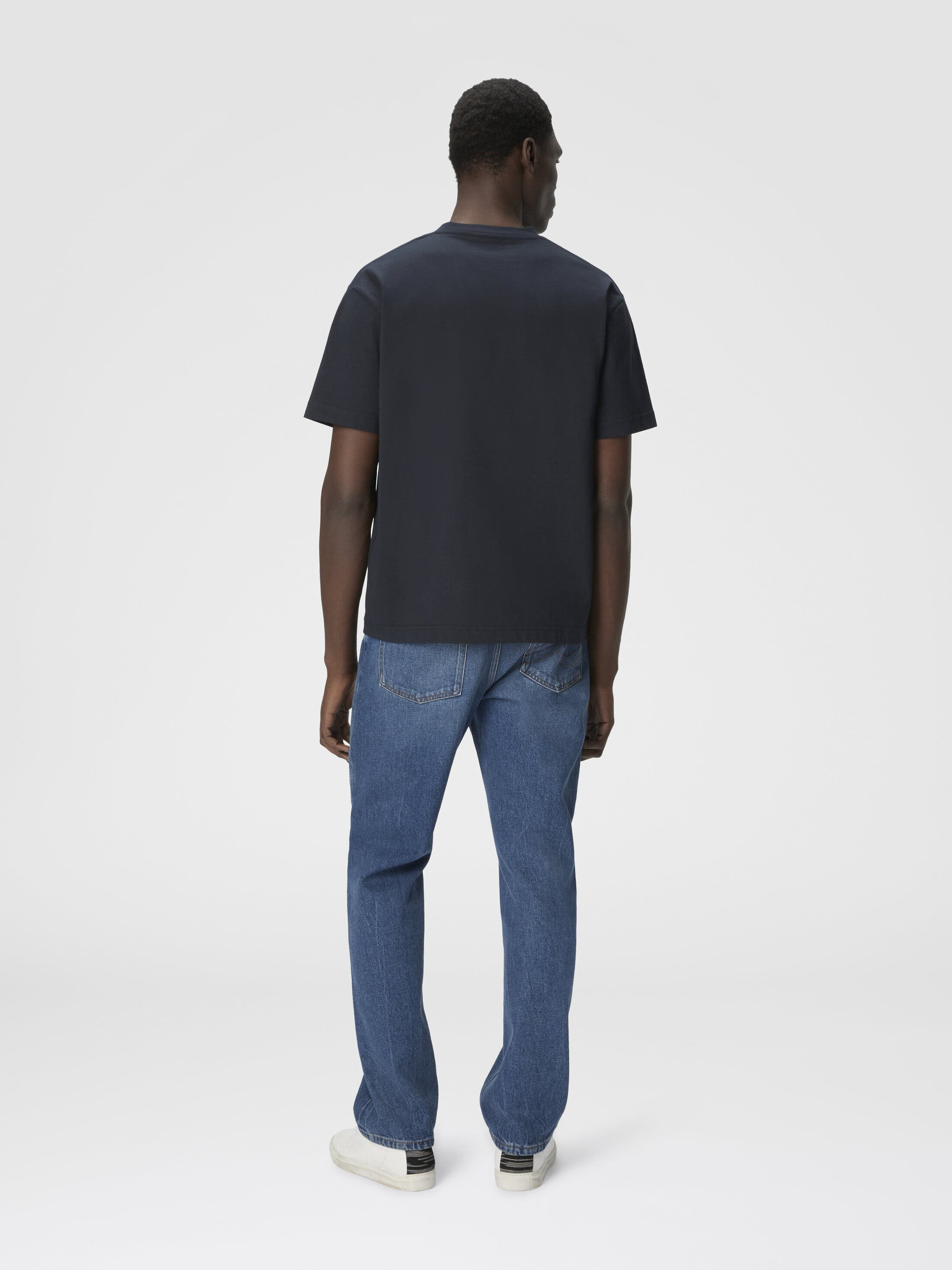 Missoni Short Sleeve T-shirt With Flame Zigzag Insert And Logo in Blue at Nordstrom - 3