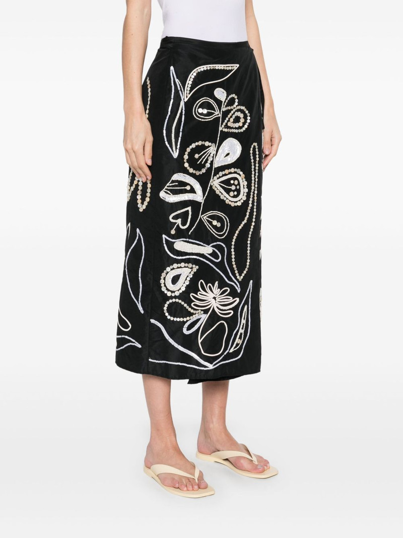 embroidered taffeta midi skirt 3