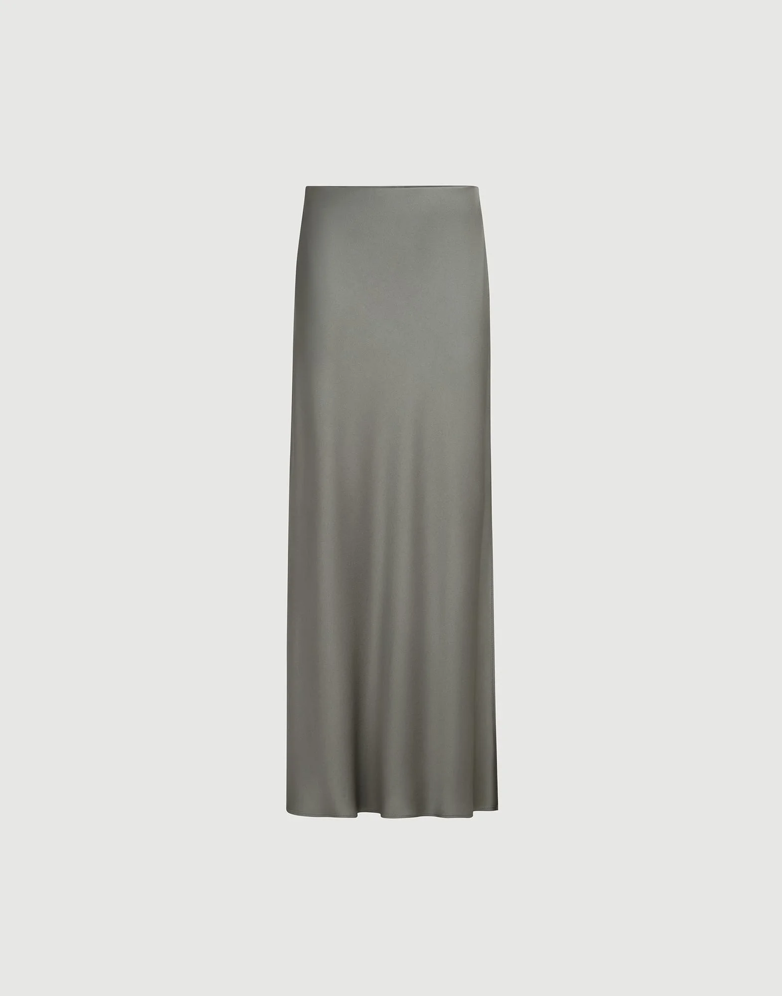 Satin cady fluid bias-cut skirt - 1