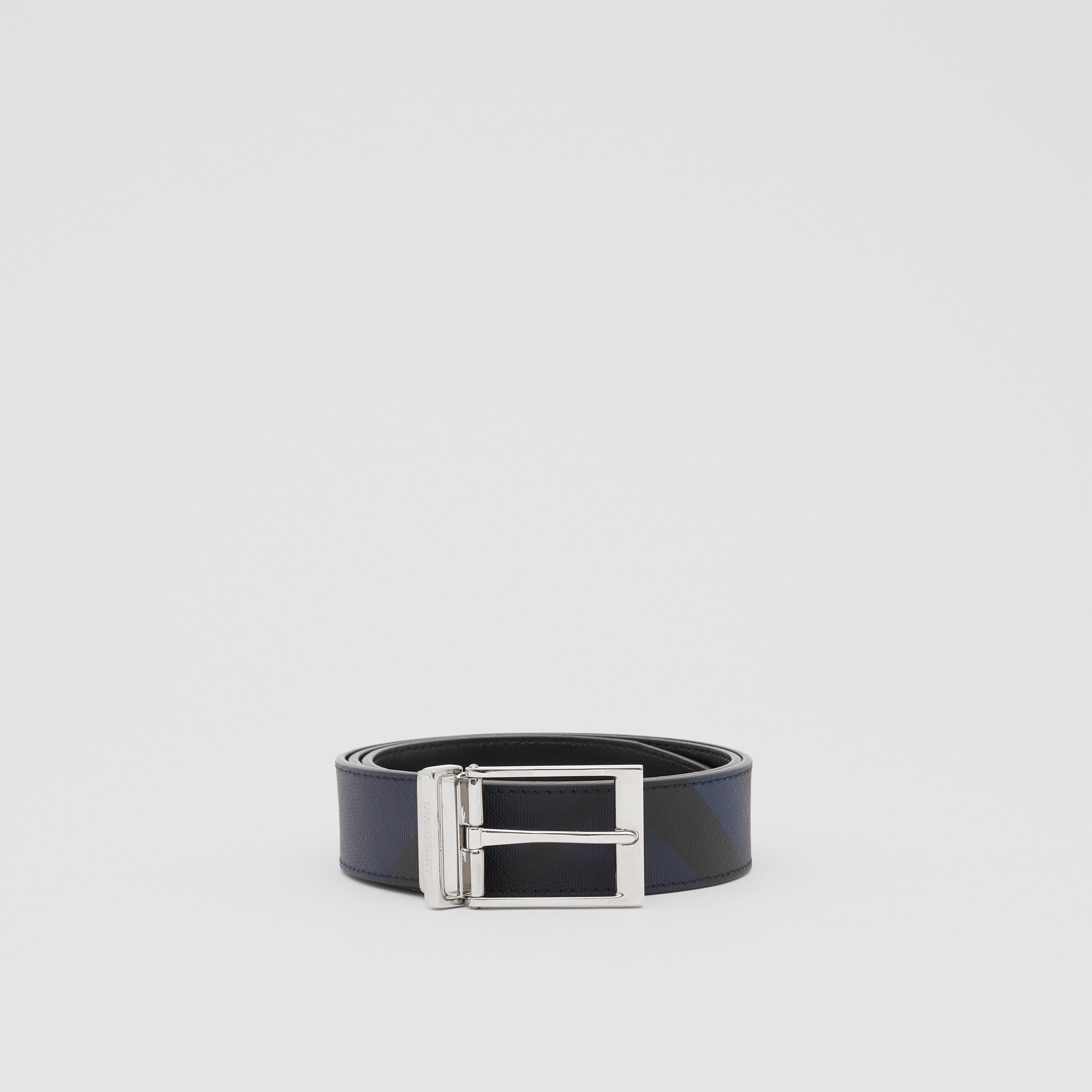 Reversible London Check and Leather Belt - 5