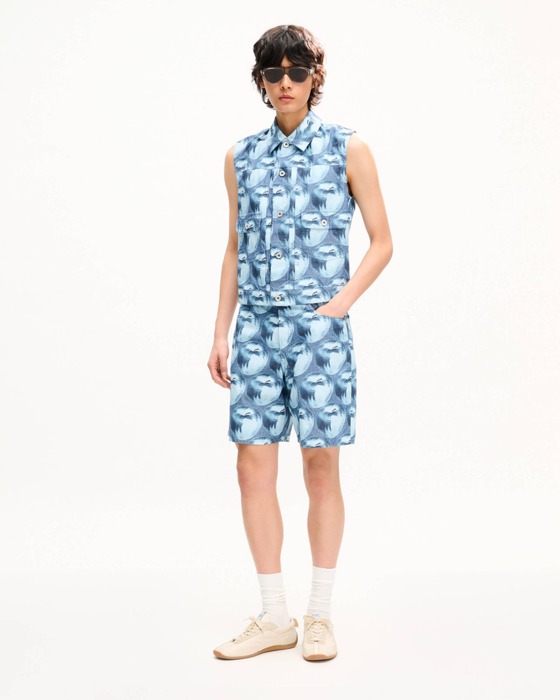 KENZO 'KENZO Apple Pop' straight shorts in japanese denim outlook