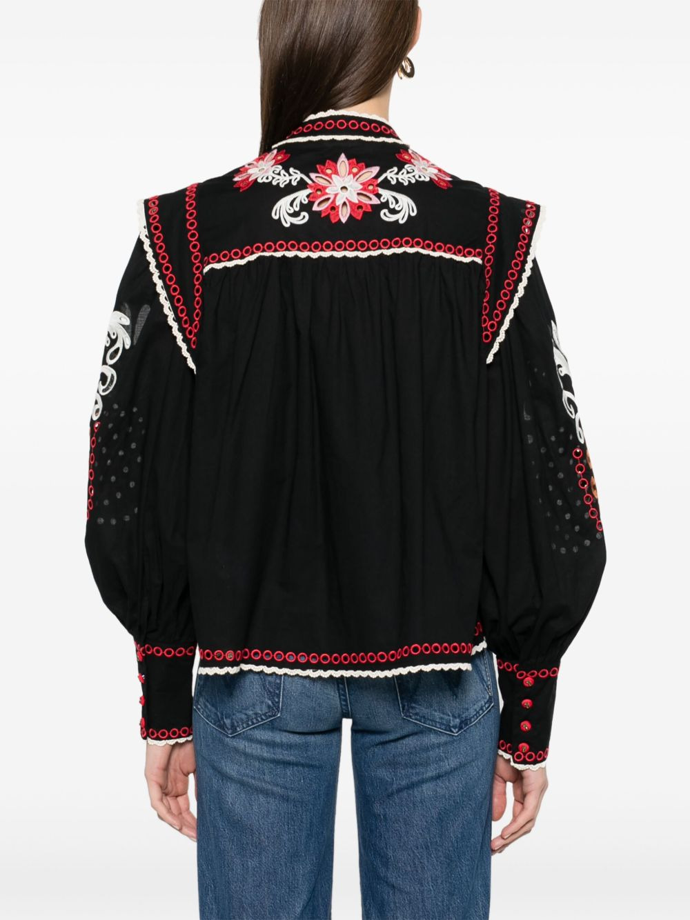 Mandala Richilieu blouse - 4