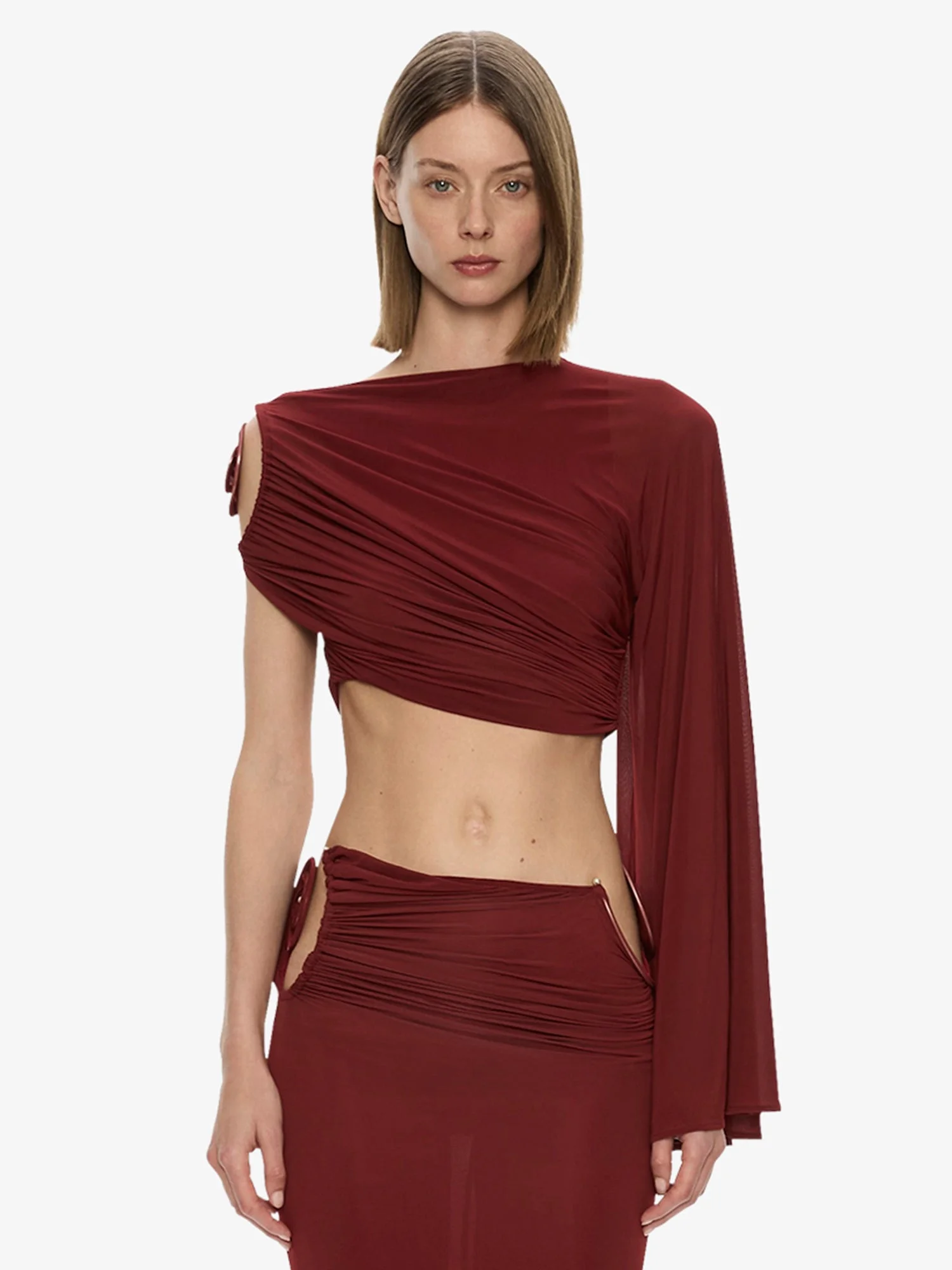 Aurelia Sculpted Spiral Drape Top - 1