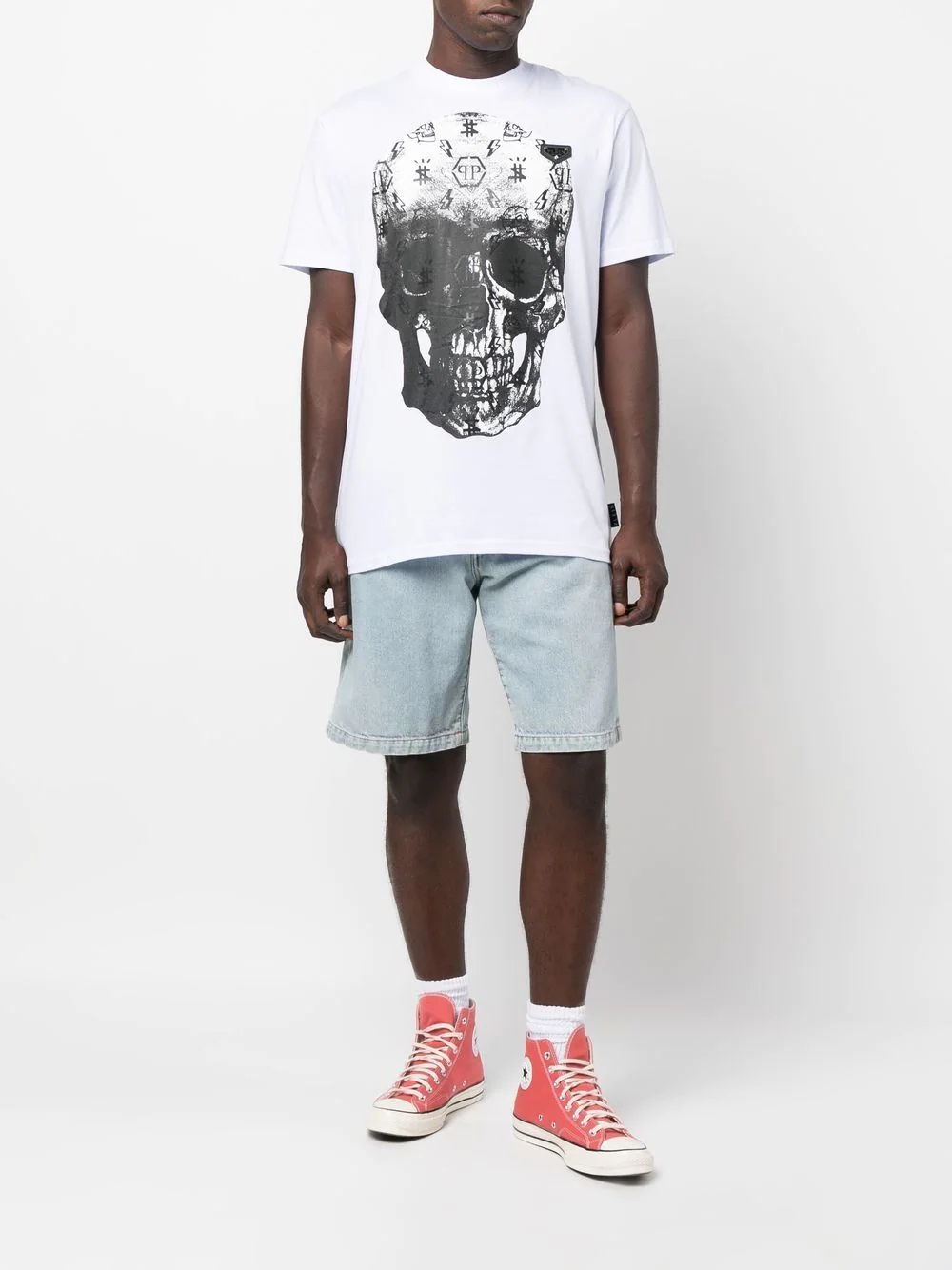 skull-print short-sleeve T-shirt - 2