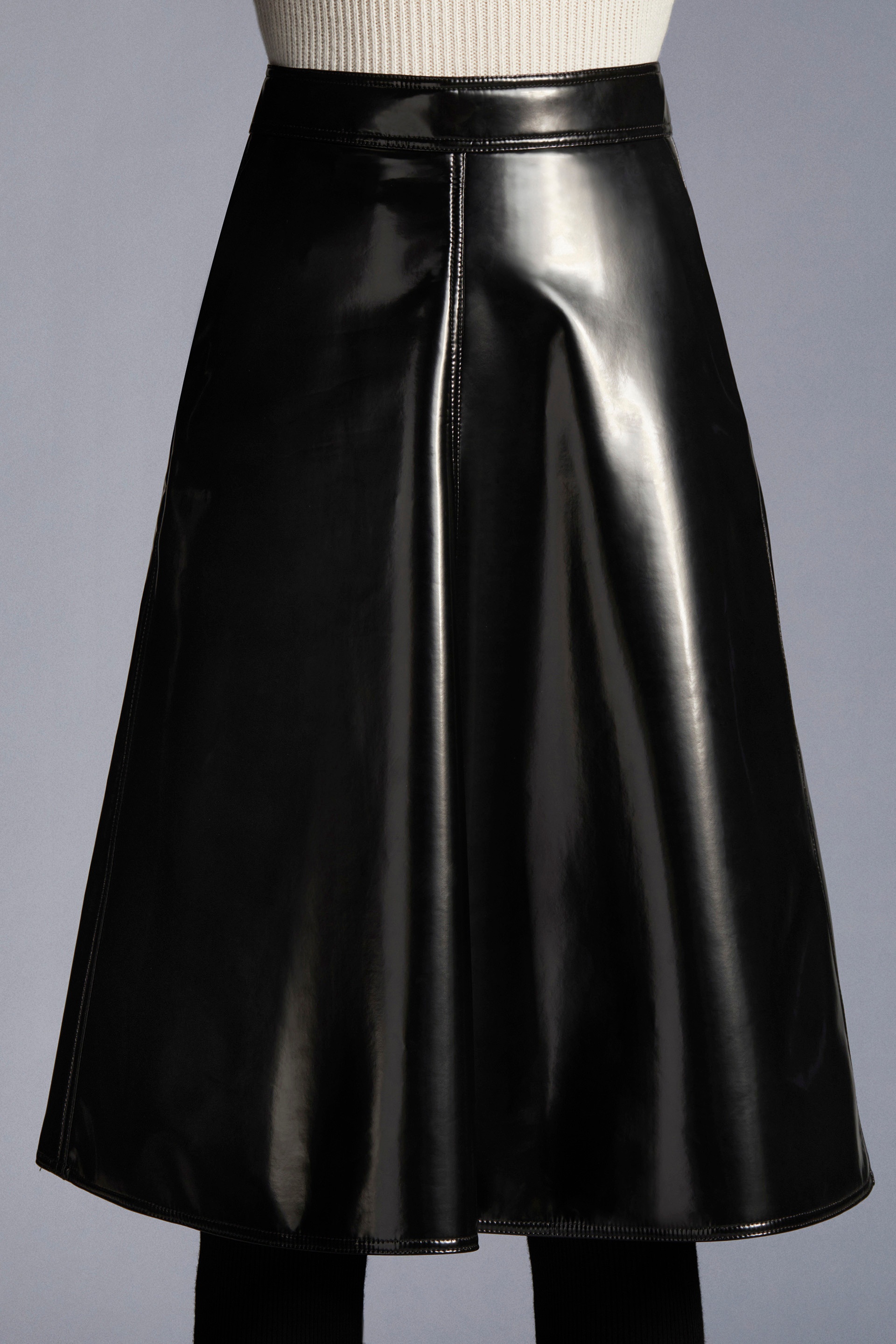 Pattent Effect Skirt - 4