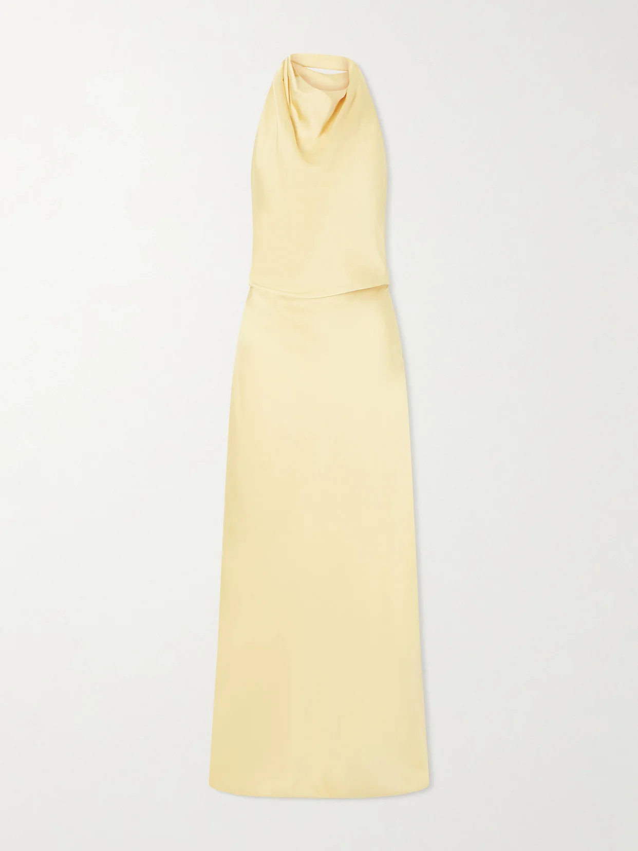 Reannon Draped Satin Halterneck Gown - 1