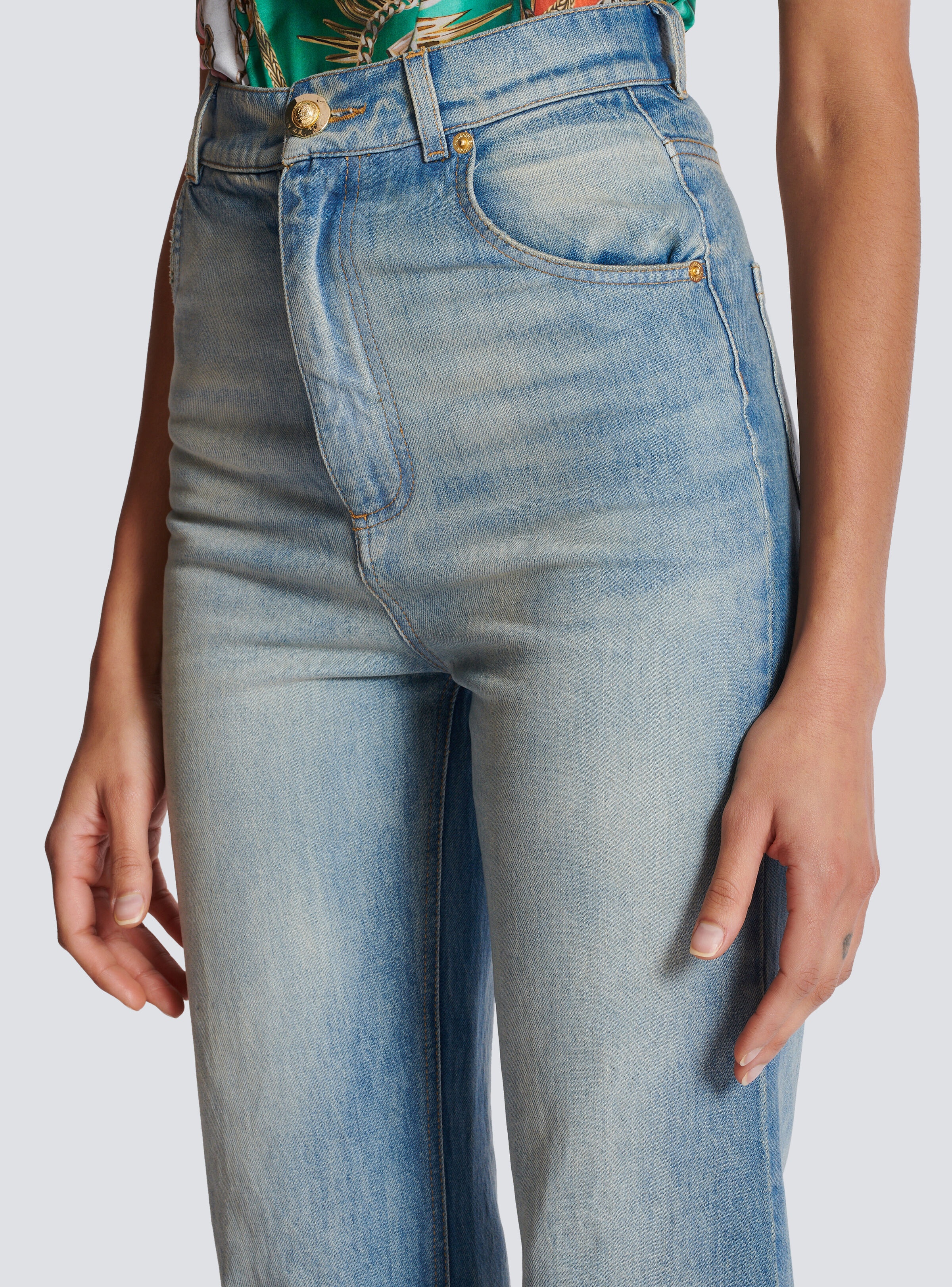 Flared-fit denim jeans - 7
