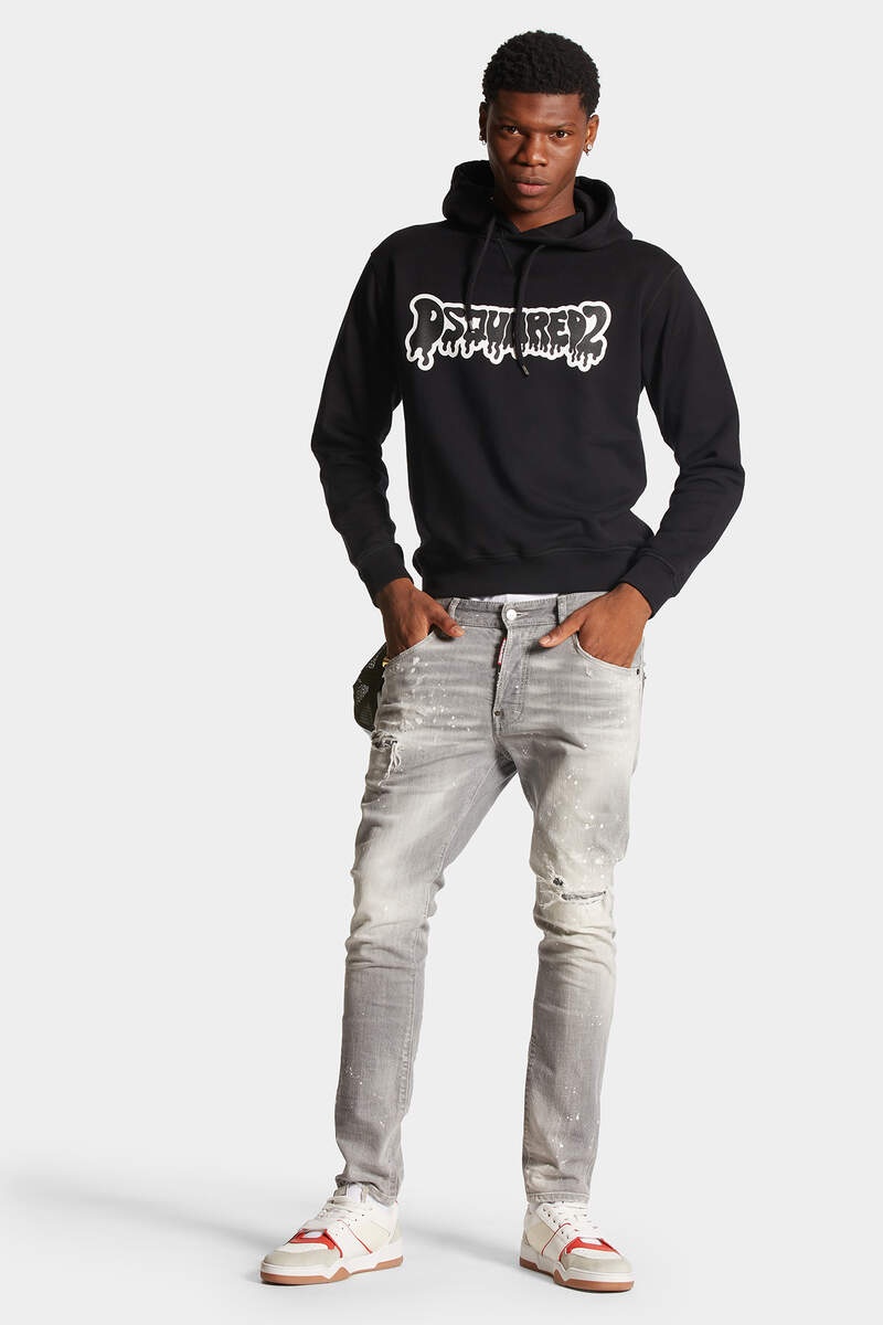 ★Dsquared2★GREY SPOTTED WASH SKATER JEANS★ DSQUARED2 GREY SPOTTED WASH SKATER JEANS | REVERSIBLE