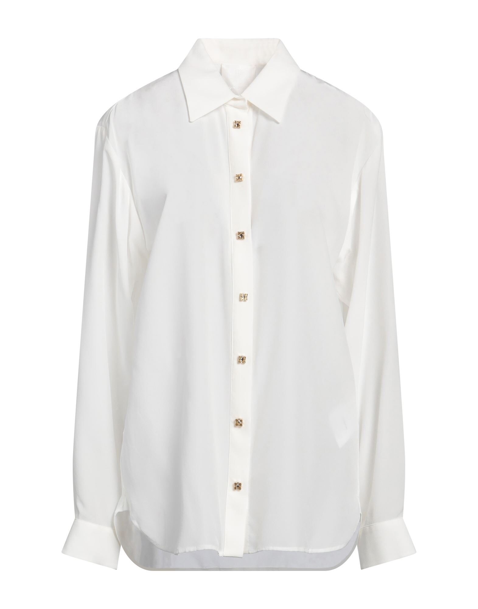 White Women's Silk Shirts & Blouses - 1