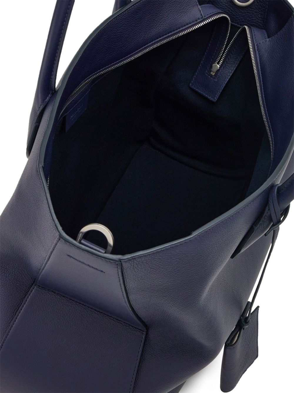 logo-stamp leather tote bag - 5