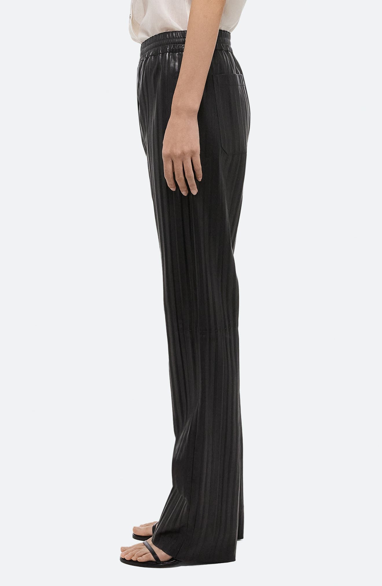 Helmut Lang Pleated Leather Car Pants in Black at Nordstrom - 3