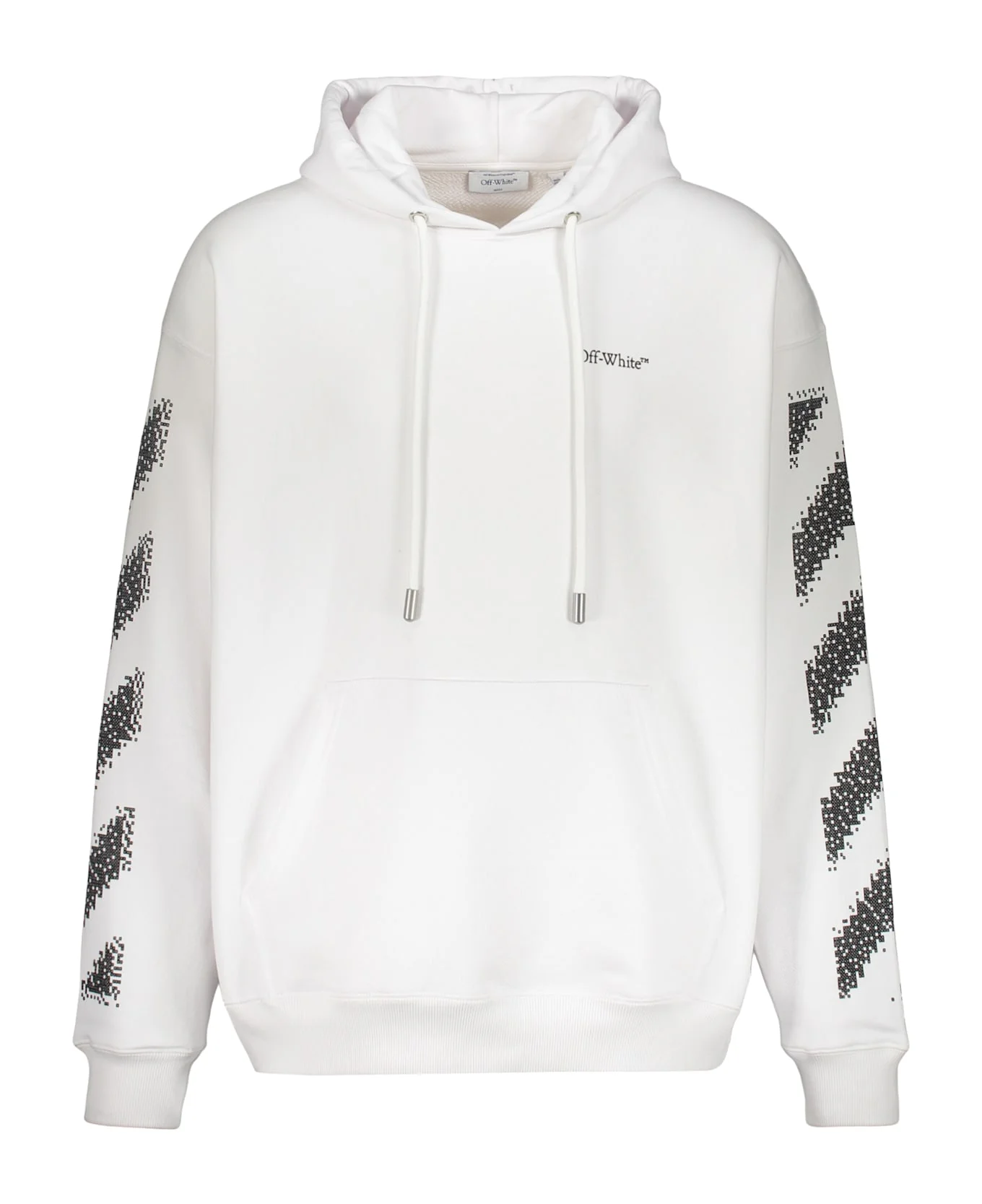 White Hoodie With Pocket - 1