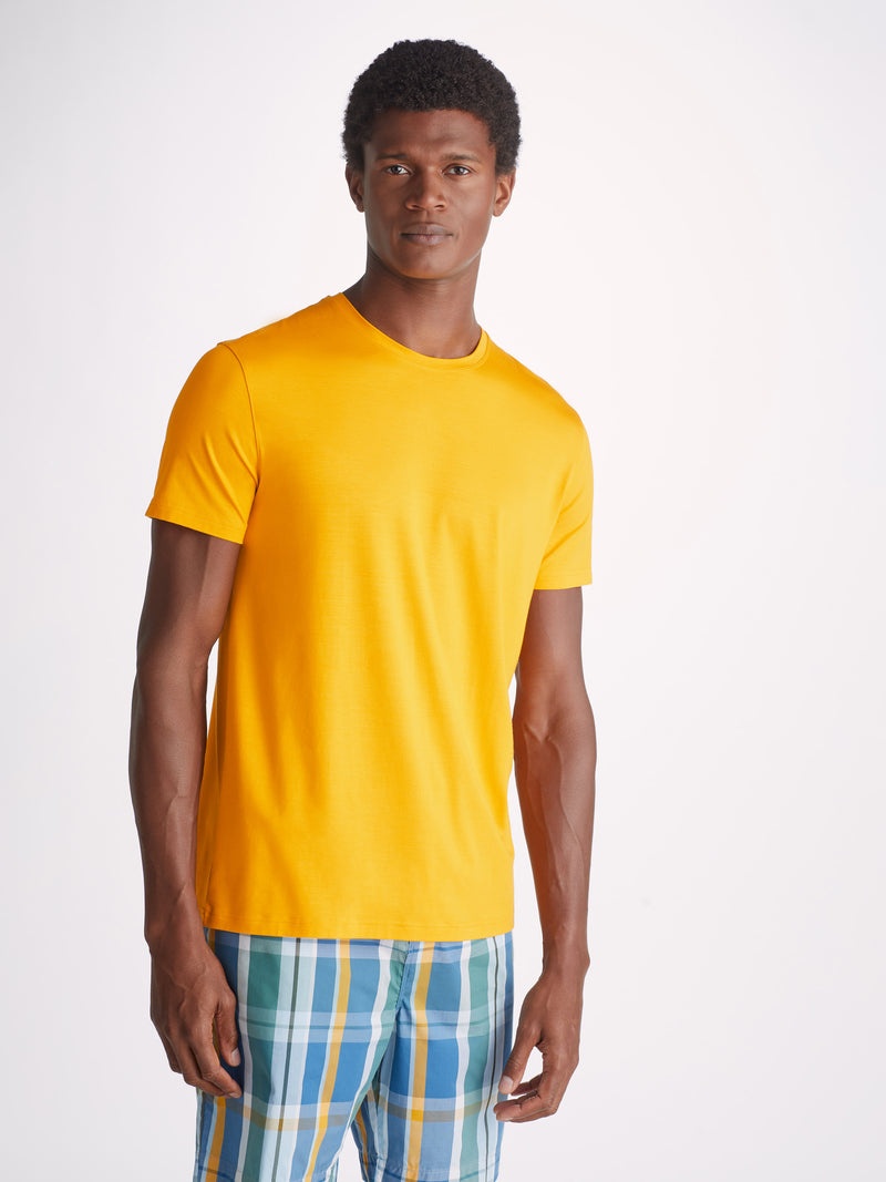 Men's T-Shirt Basel Micro Modal Stretch Saffron - 5