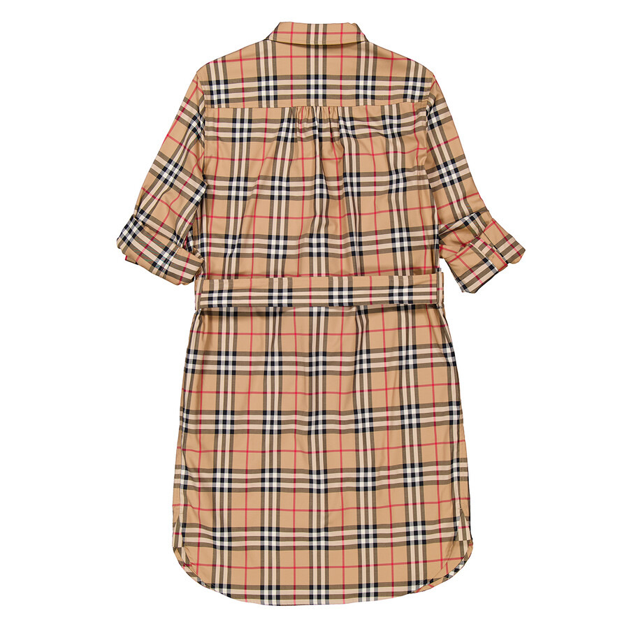 Burberry Vintage Check Tie-Waist Shirt Dress - 7