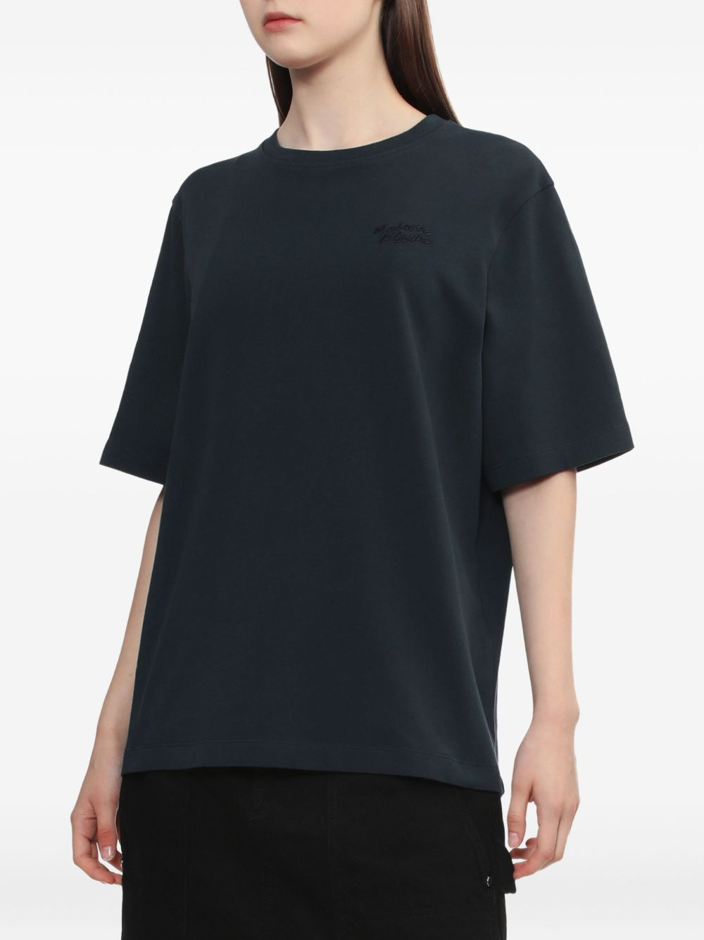 embroidered-logo cotton T-shirt - 3