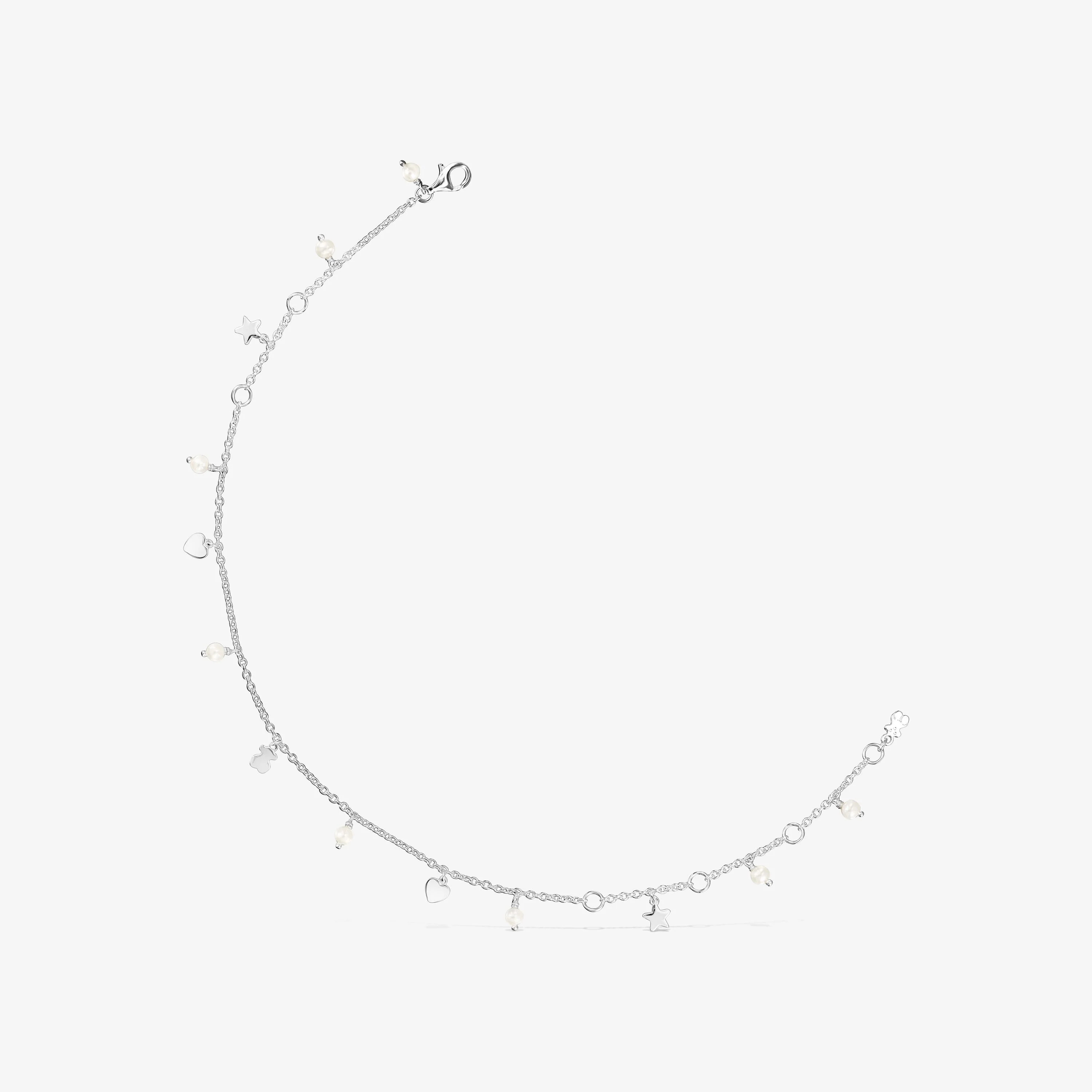 Silver and Pearls Cool Joy Anklet - 1