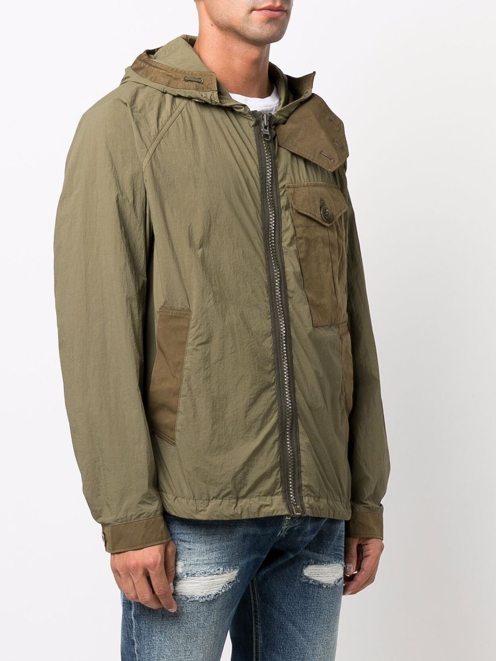 panelled hooded jacket - 3