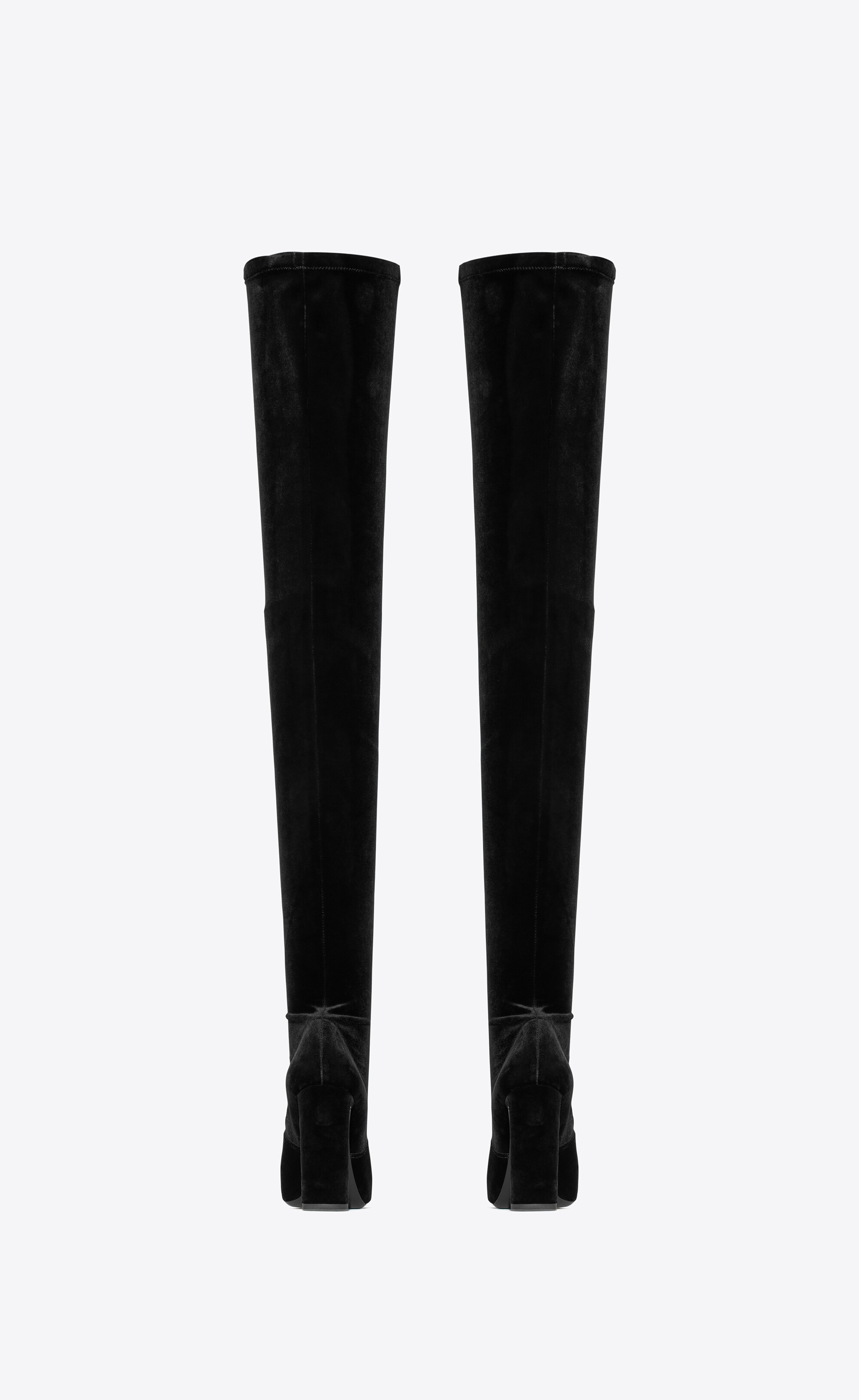 auteuil over-the-knee boots in stretch velvet - 3