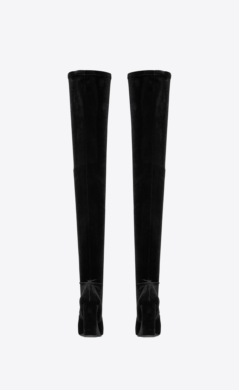 auteuil over-the-knee boots in stretch velvet 3