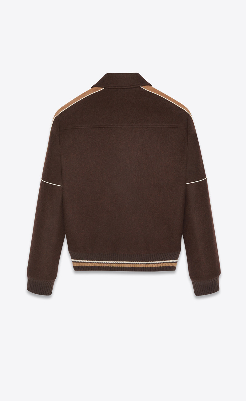 SAINT LAURENT teddy jacket in wool felt outlook
