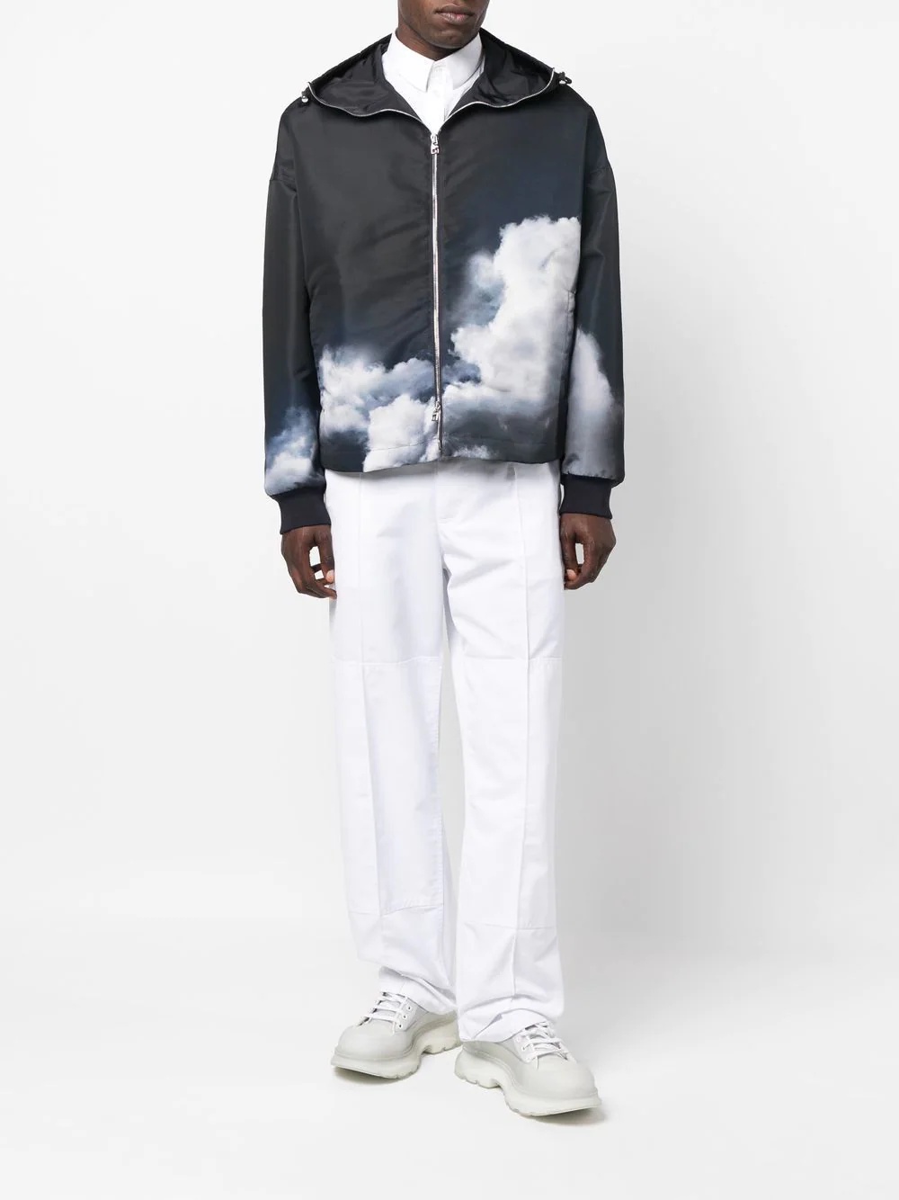 Storm Sky-print hooded jacket - 2