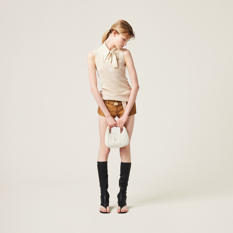 Miu Miu Wander matelassé nappa leather hobo bag outlook