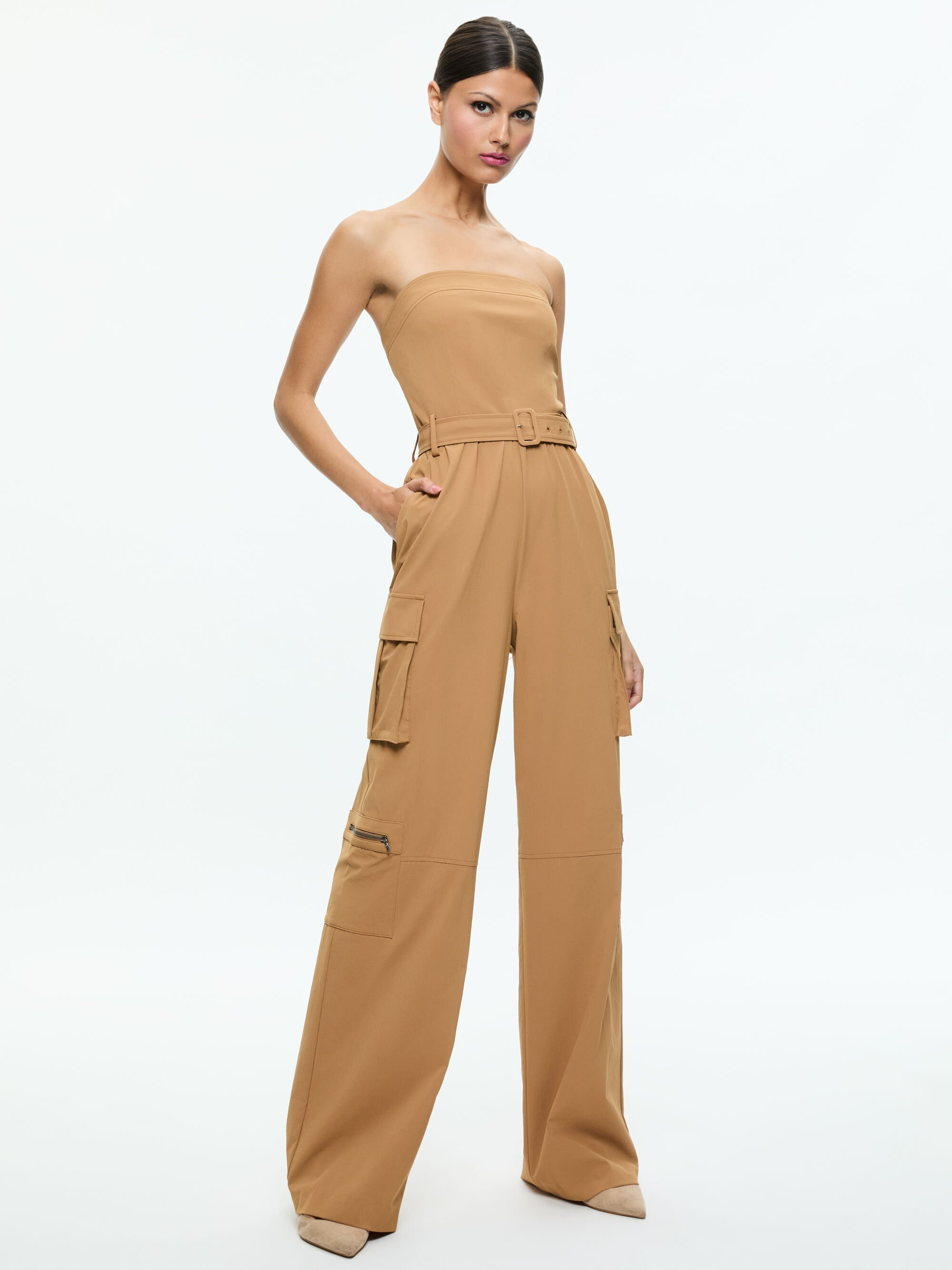 SACHIKO STRAPLESS CARGO JUMPSUIT - 3
