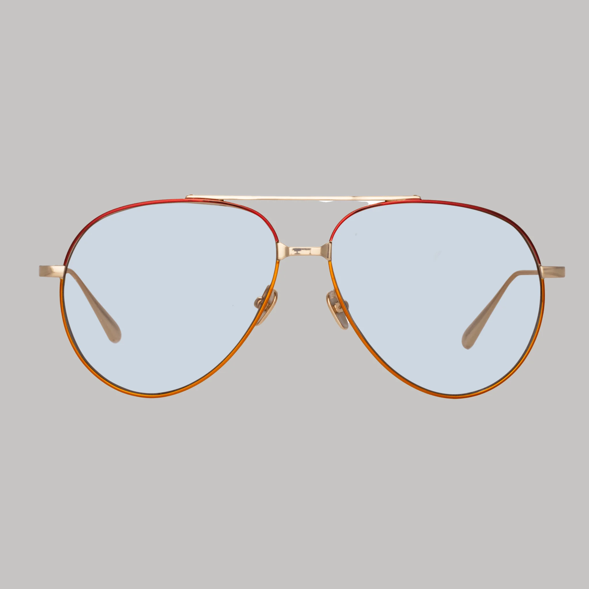 Marcelo Sunglasses in 22K Gold and Blue - 1