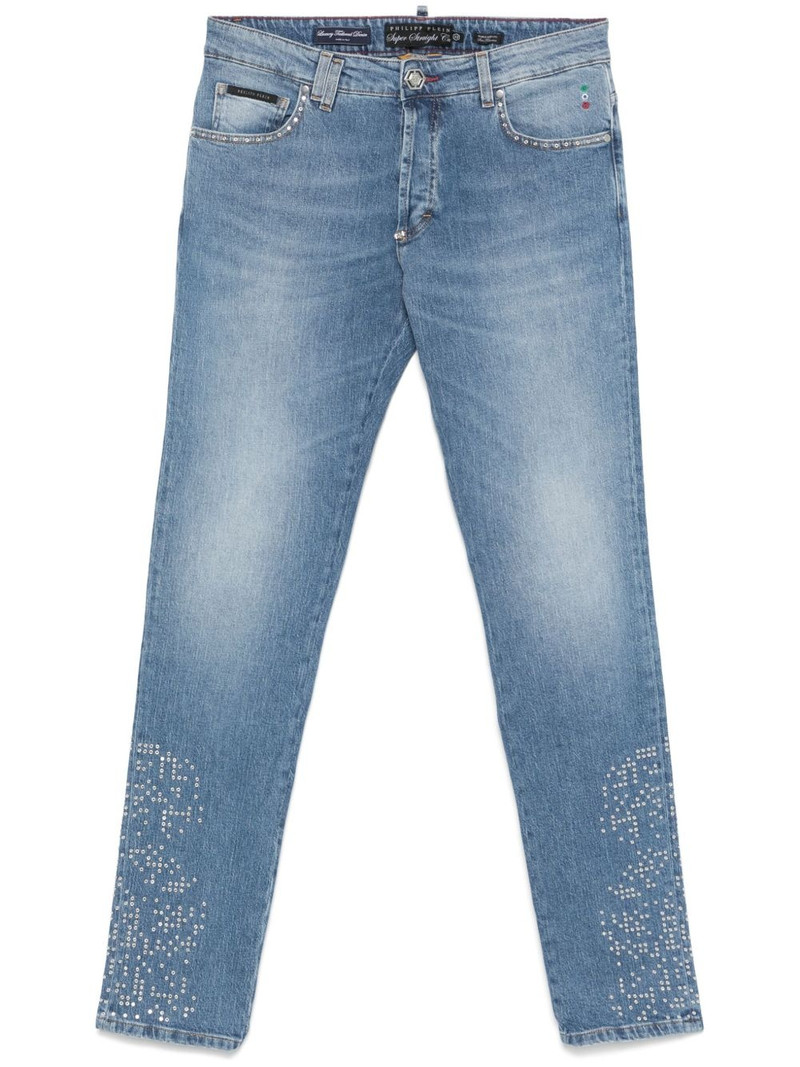 stud-embellished jeans 1