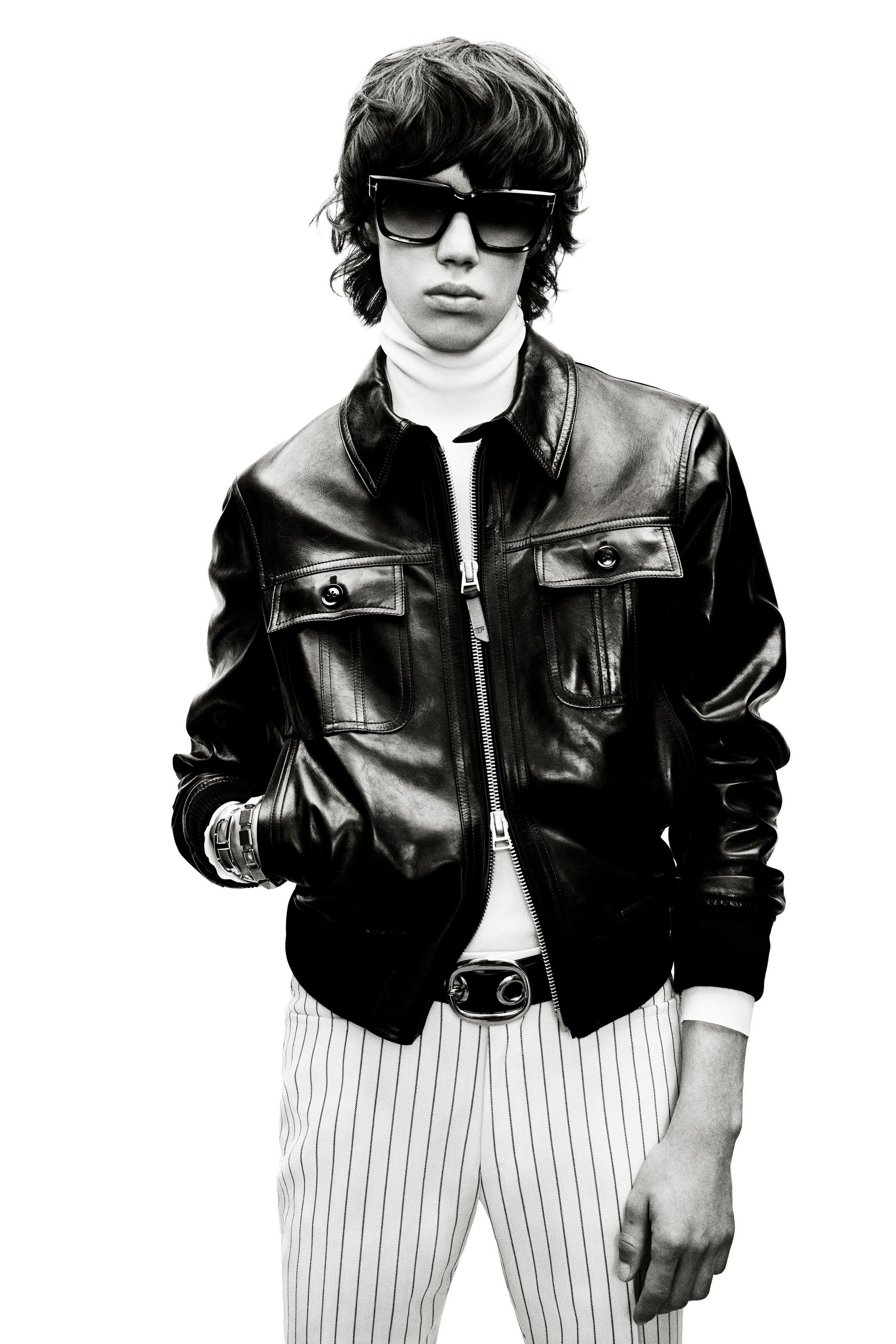 GLOSSY SMOOTH LEATHER BLOUSON - 4
